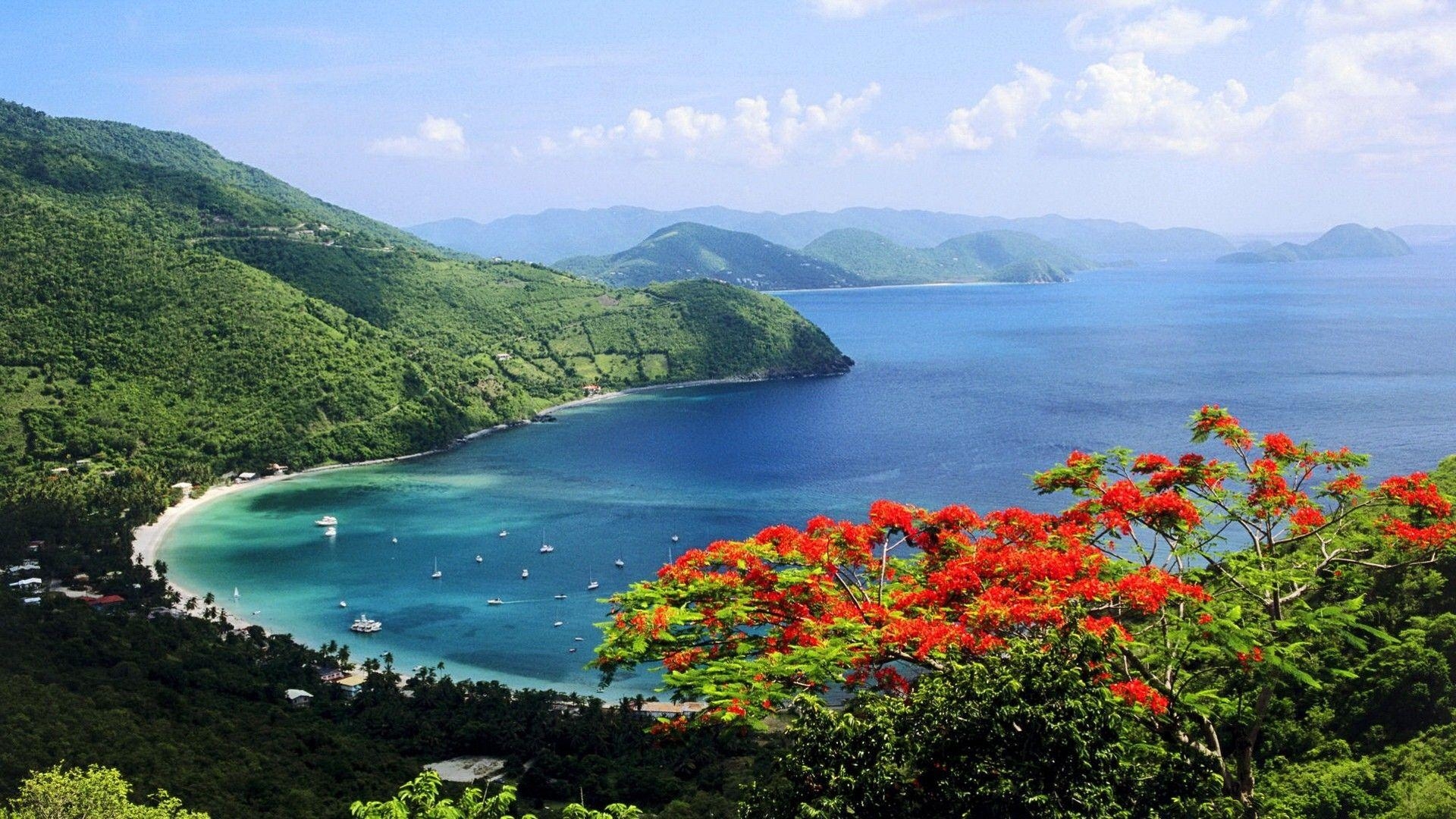 トルトラの景色, 英領ヴァージン諸島, 壁紙, スタジオ画像