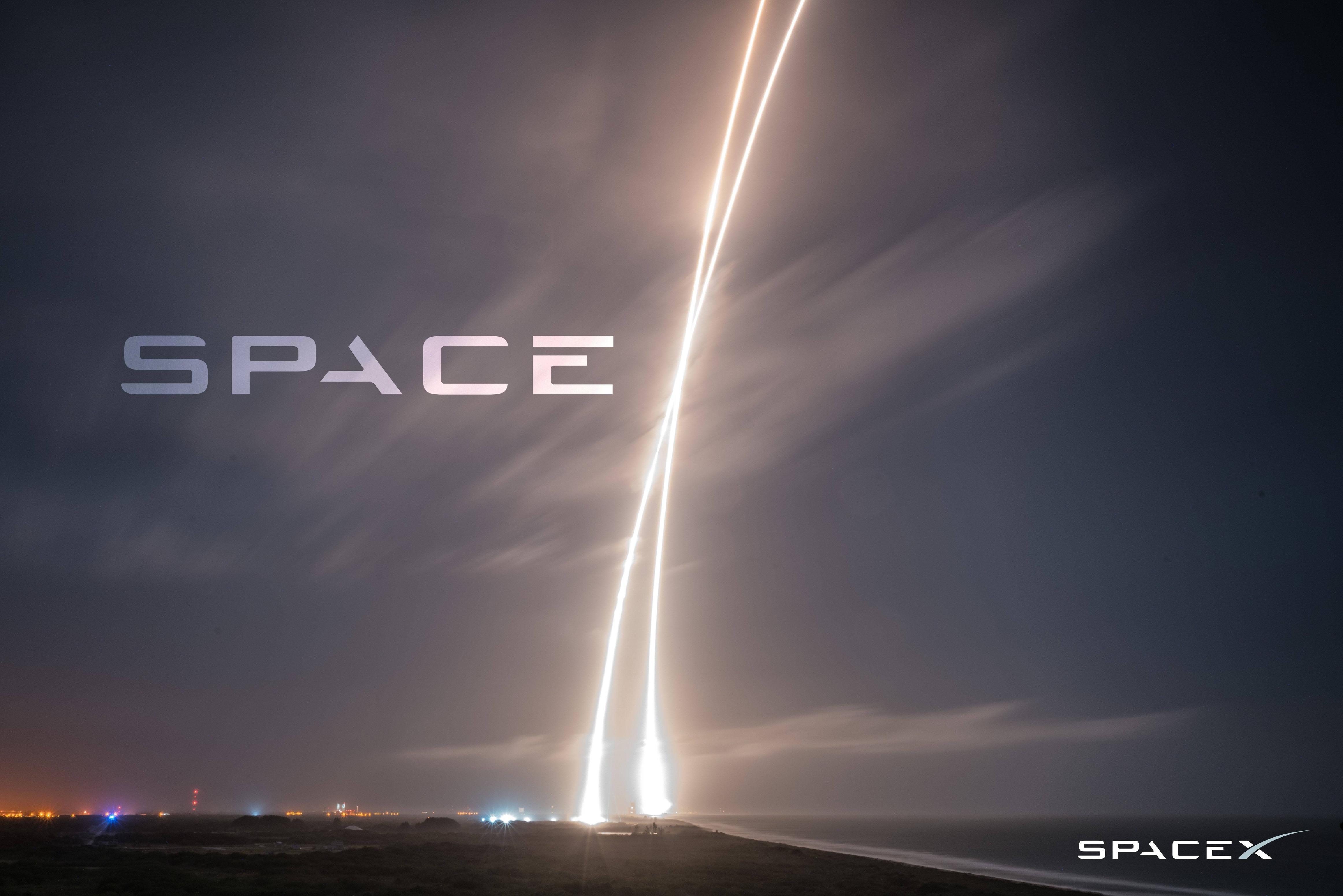 スペースX, 新しい壁紙, 宇宙船, 背景