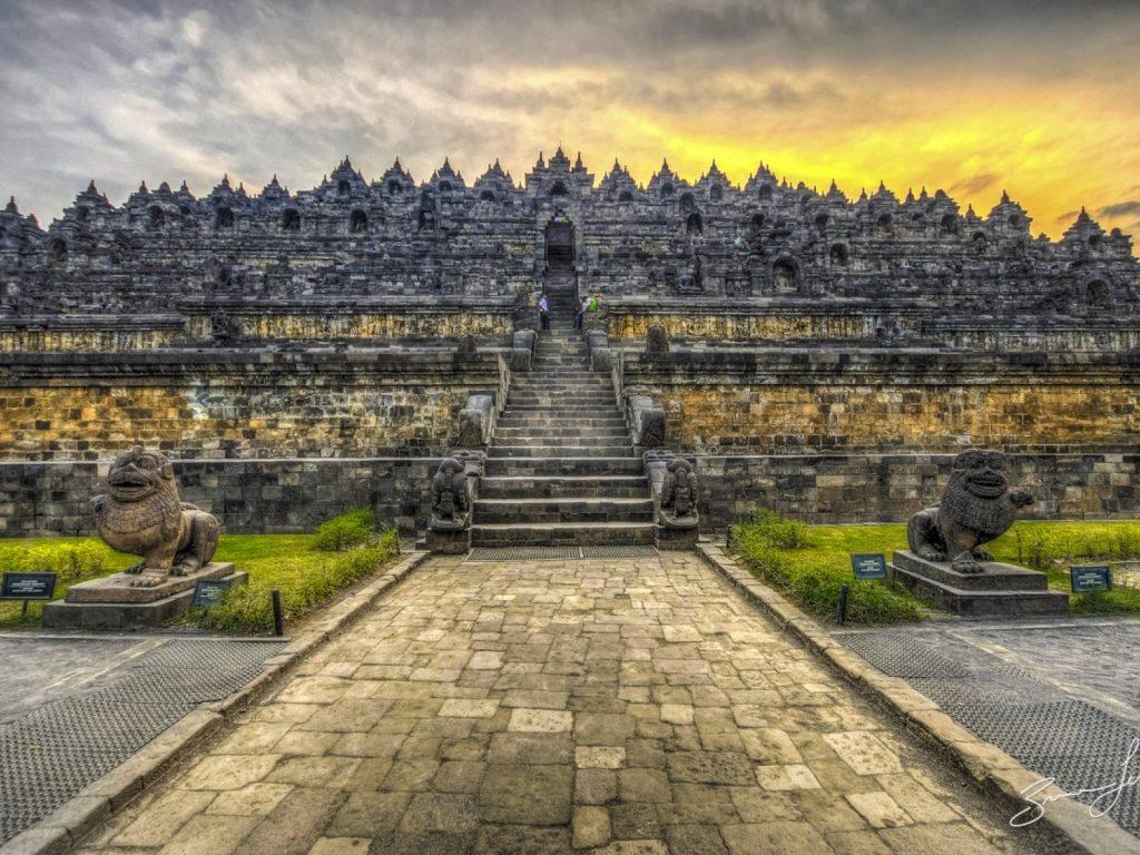 世界最大, ボロブドゥール寺院, 写真, 仏教寺院