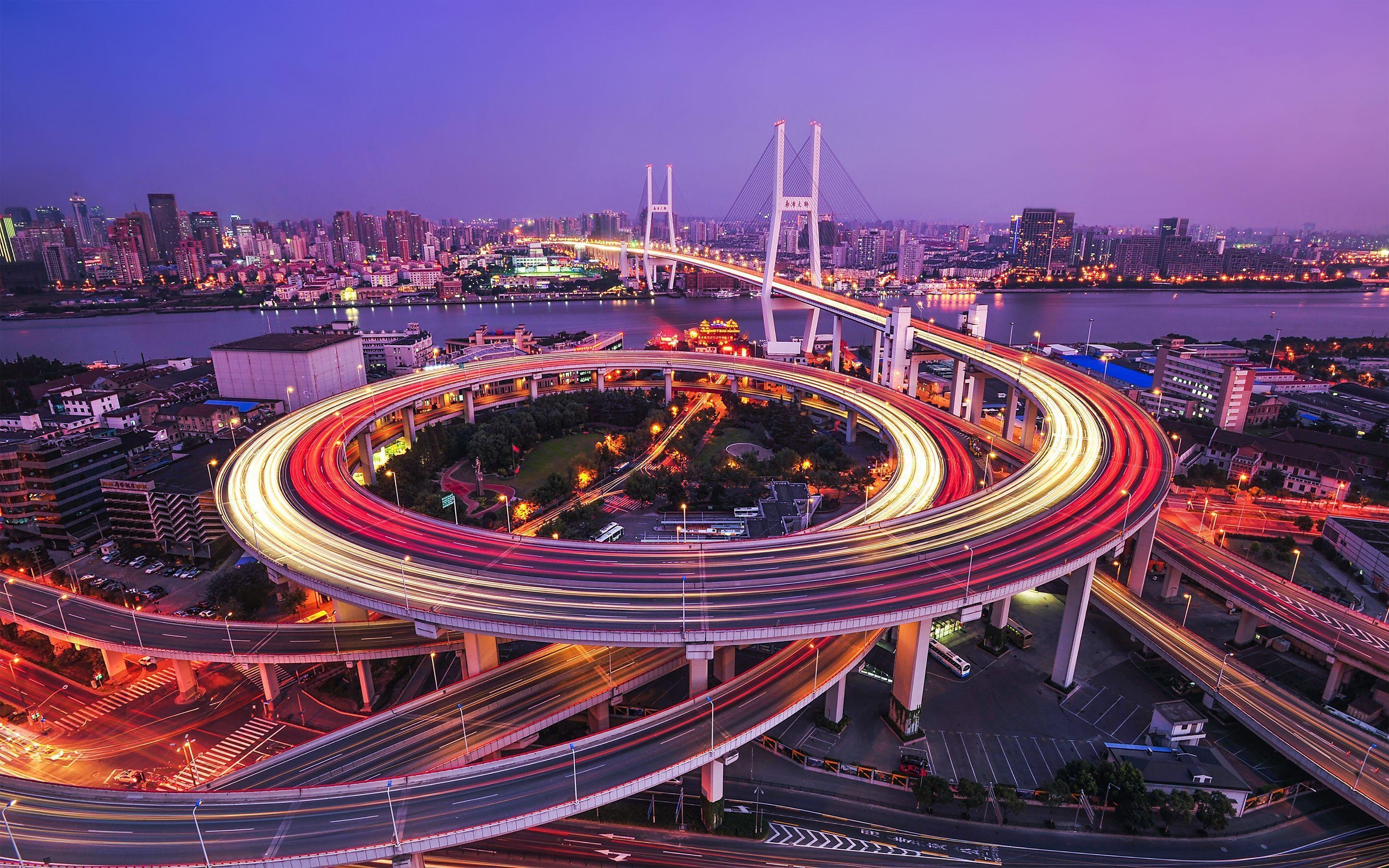 南浦大橋, 黄浦江, 上海壁紙, 壮大な景色