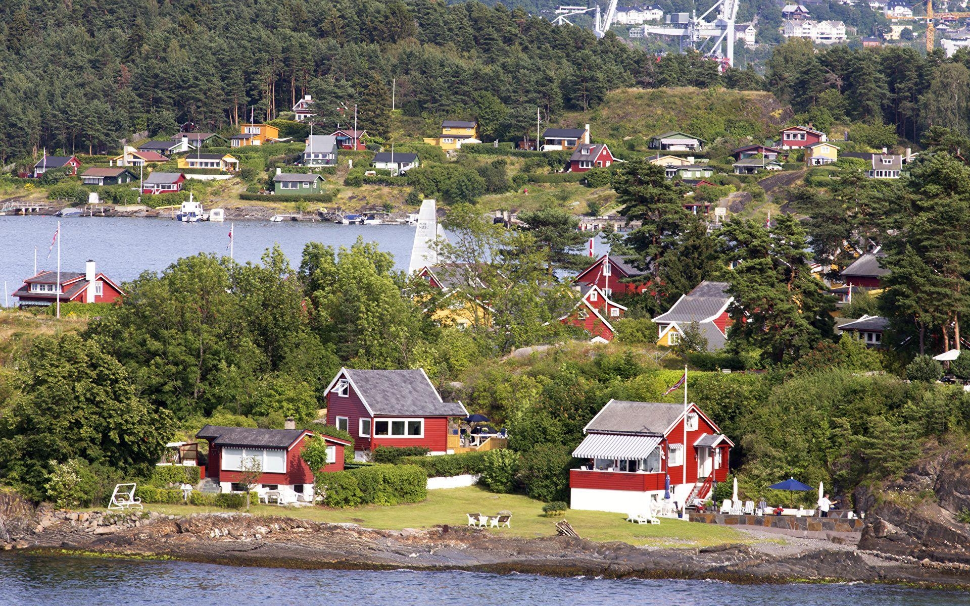 オスロ, ノルウェーの壁紙, ナックホルメン島, 都市風景