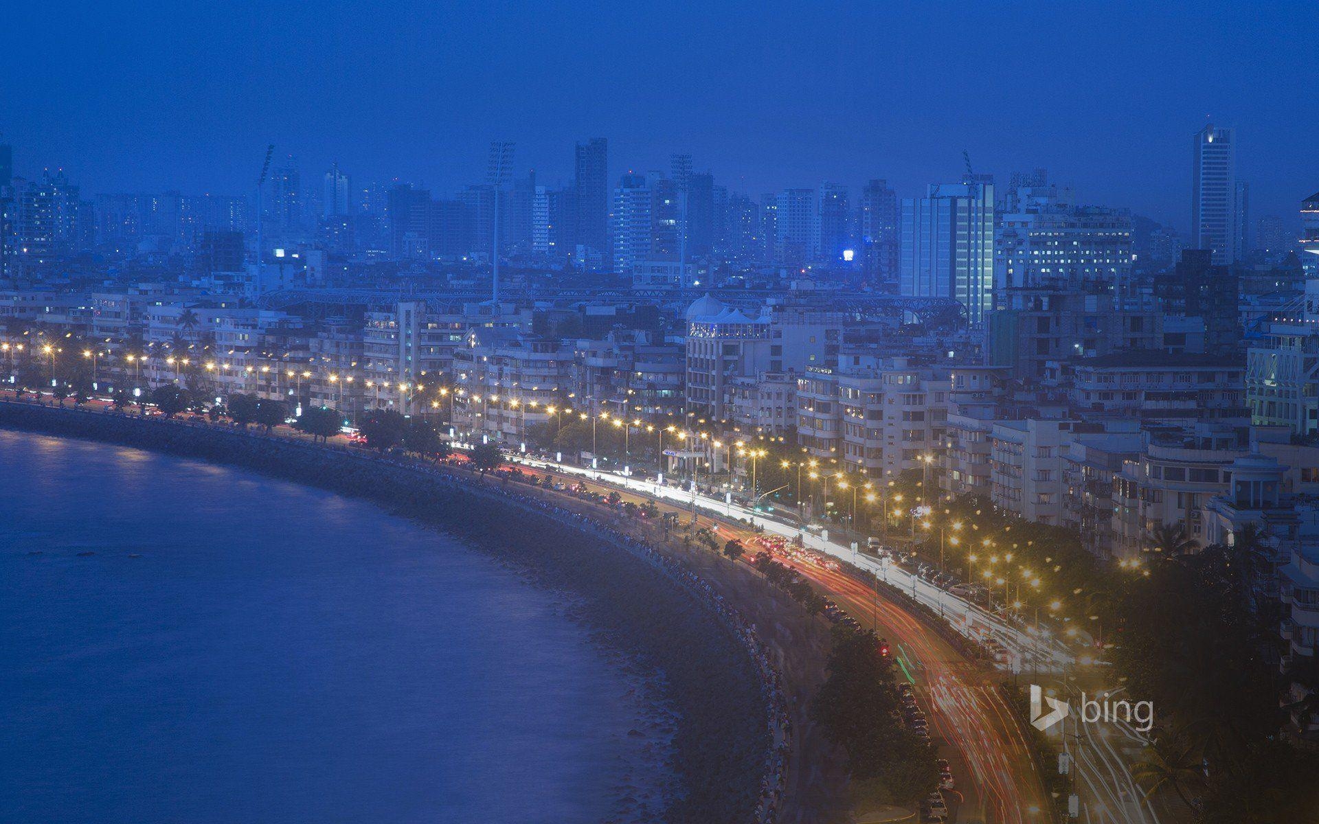 ムンバイ, 夜景, 建物, ランタン