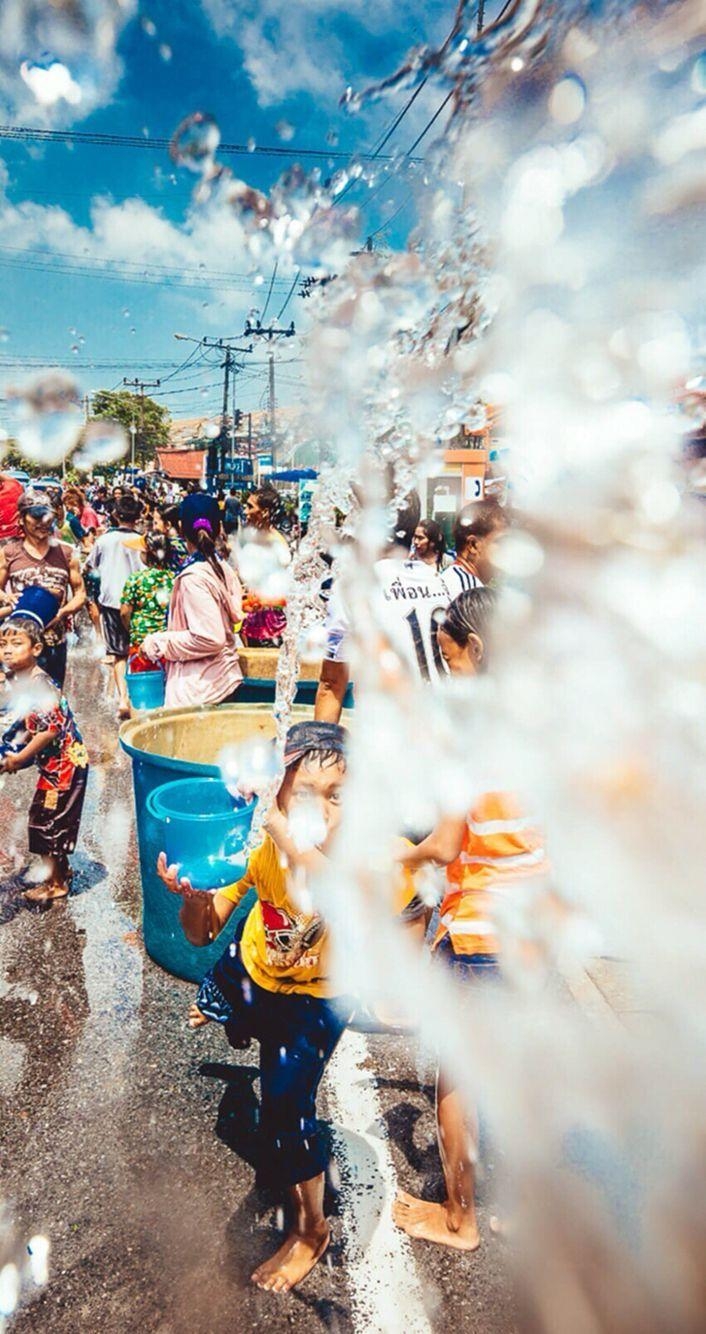 ソンクラーン、タイの新年、水祭り、風景