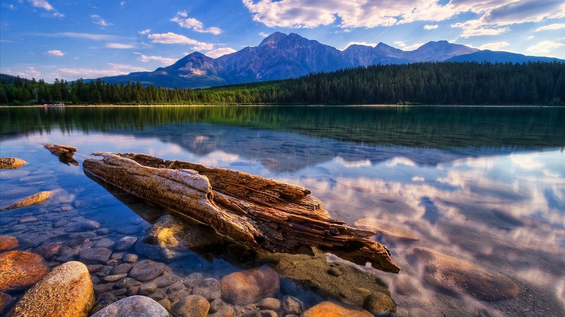 湖, HD壁紙, 水景, 背景