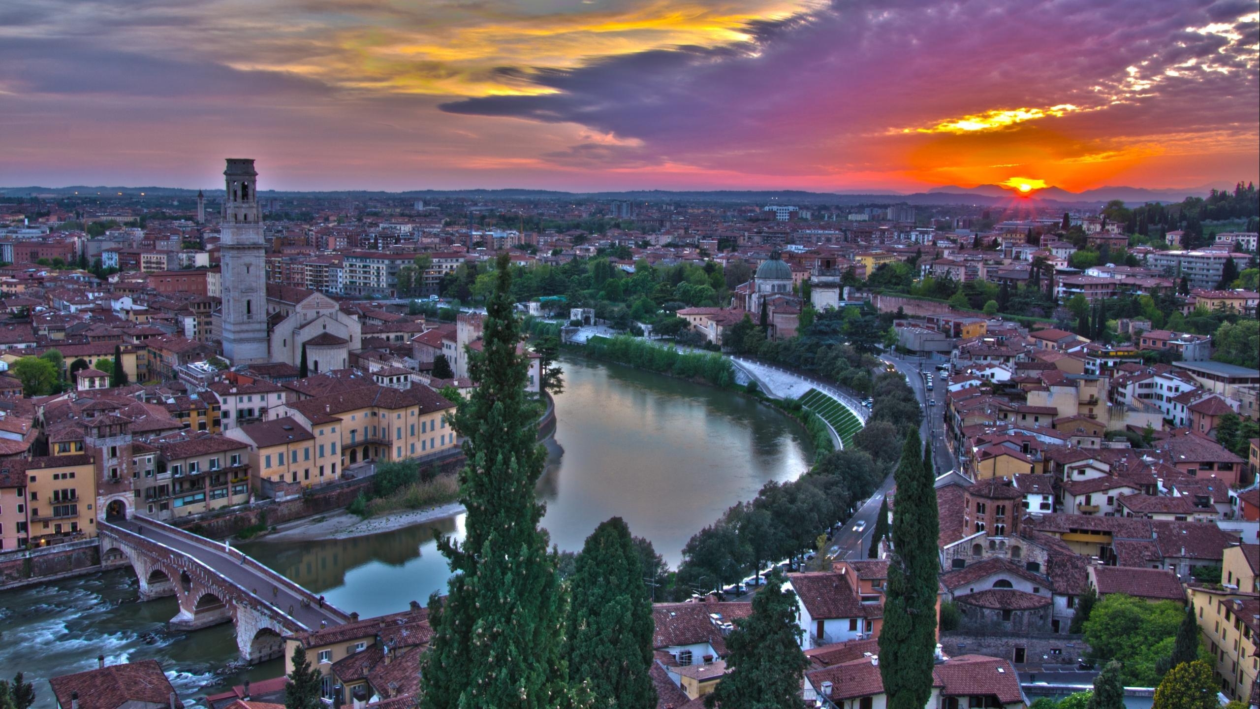 ベローナ, HD壁紙, イタリア旅行, 都市景観