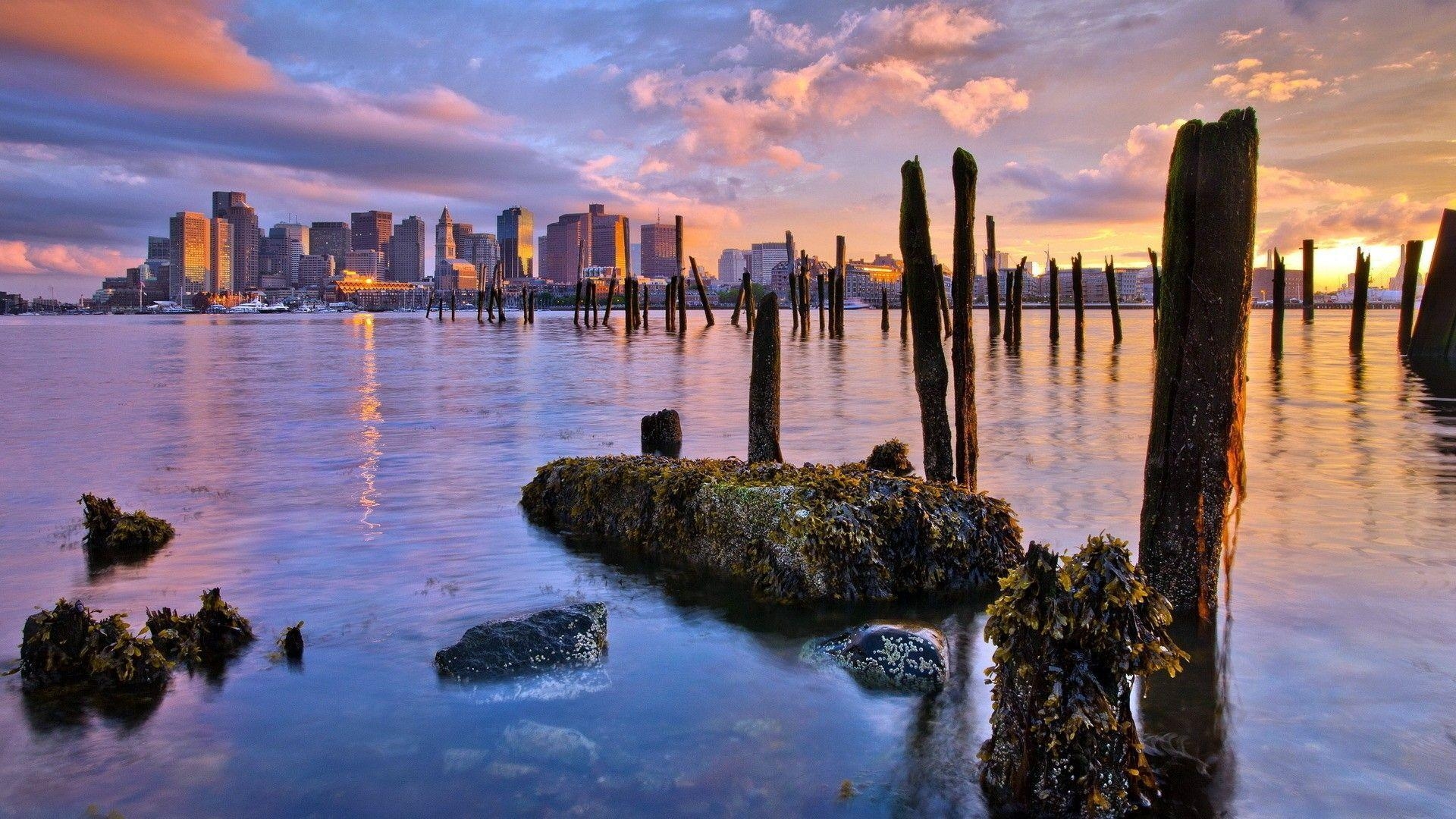 ボストン, 魅力的な壁紙, 状態HDR, 風景背景