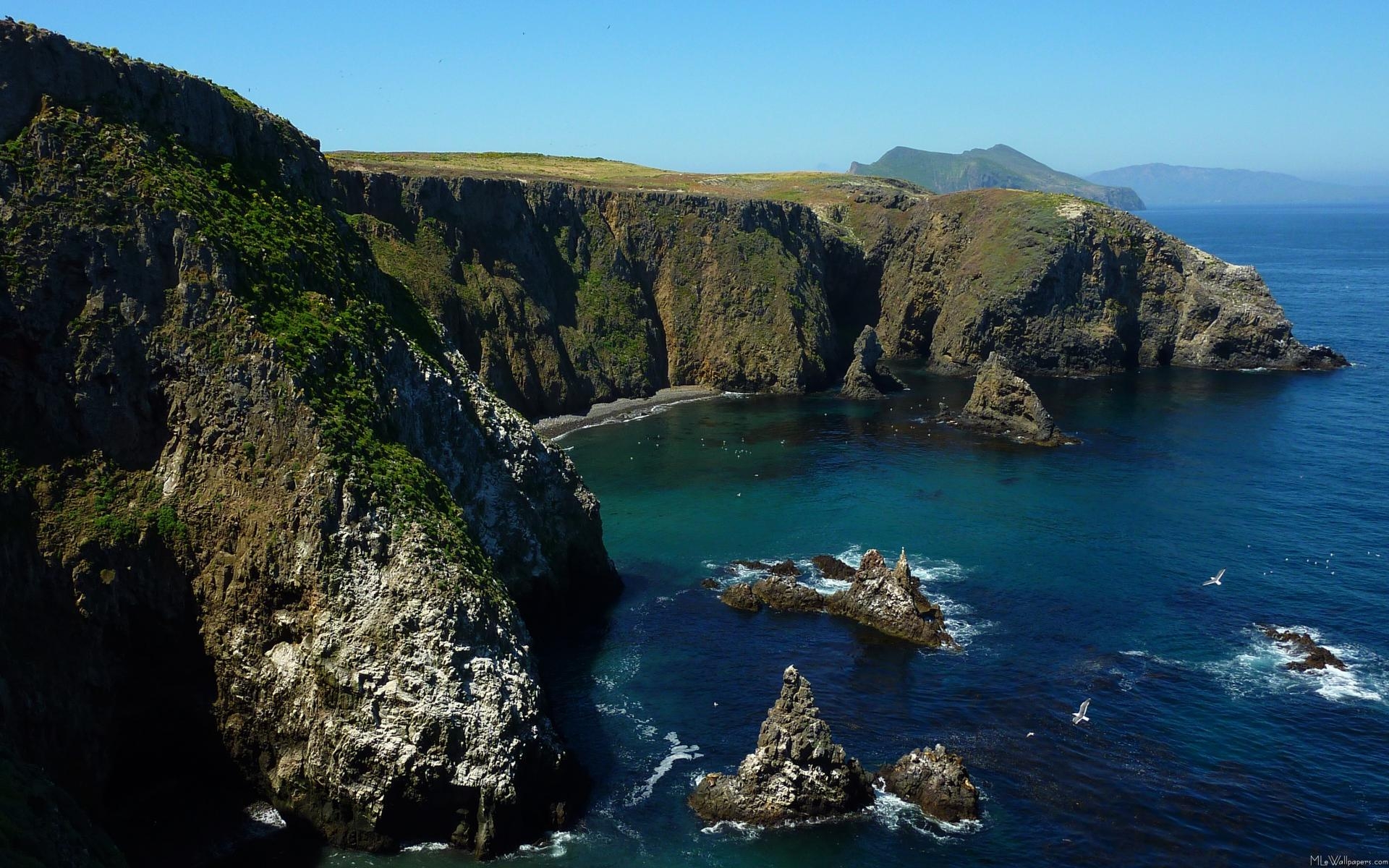 カリフォルニア本土、近くで遠い、チャネル諸島、風光明媚