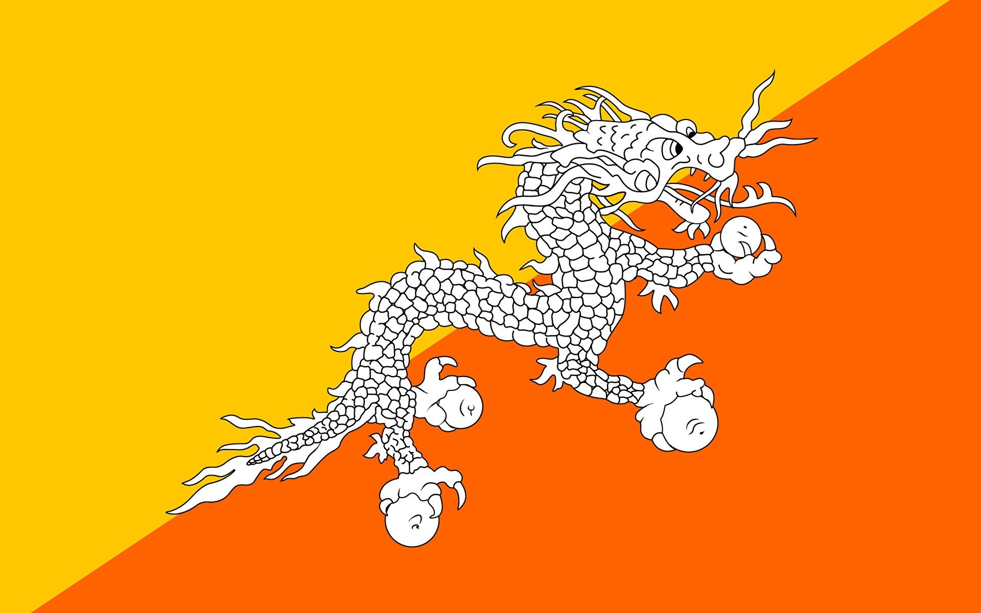ブータン国旗, 写真, 象徴, 美しいデザイン
