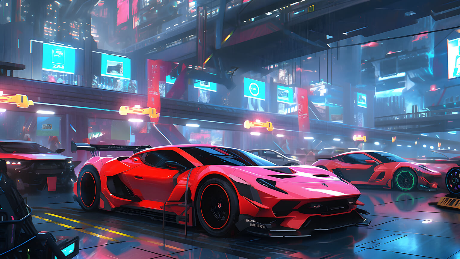 1540x870, サイバーパンク・カー, デスクトップの壁紙