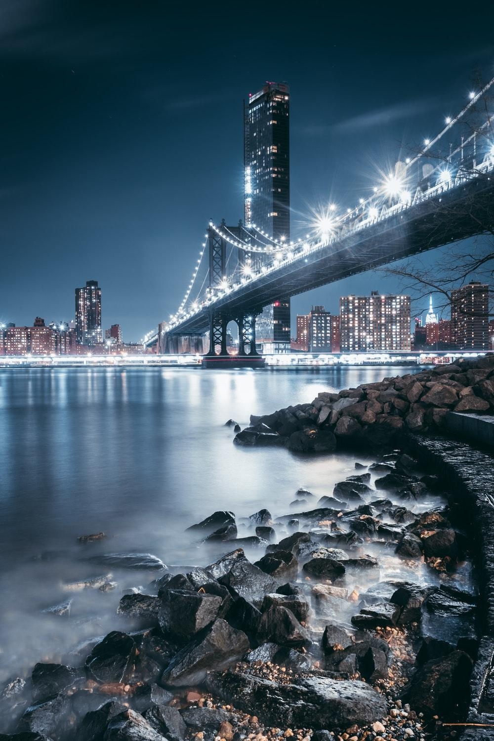 ジョージ・ワシントン橋, ブルーナイト, HD写真, 旅行