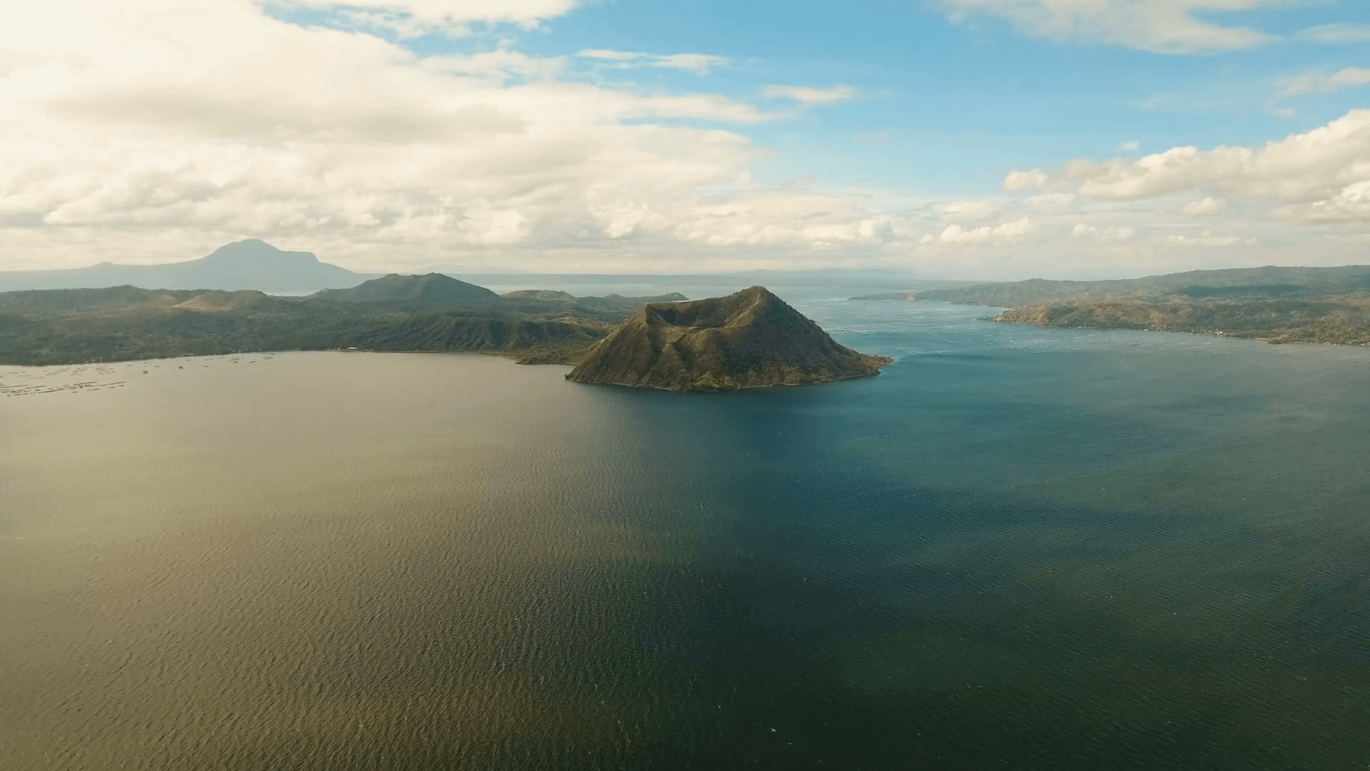 空撮, タール火山, ルソン島, マニラ