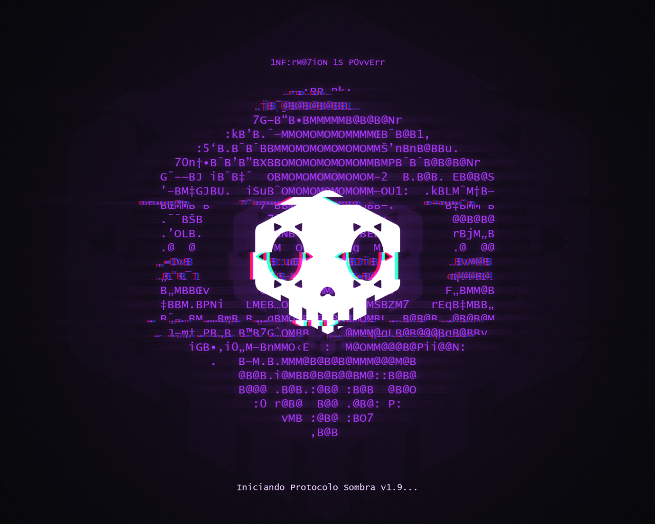 Overwatch, Sombra, ハッカーロゴ, 1280x1024