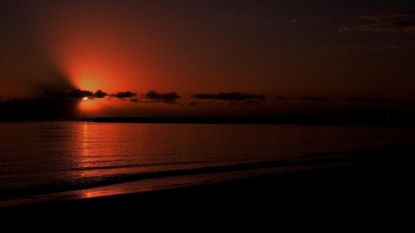 アフリカの夕日、綺麗なサンセット、森林、自然