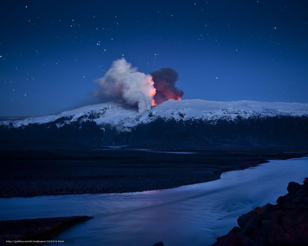 レイキャビク火山噴火, 壁紙ダウンロード, アイスランド, 絶景