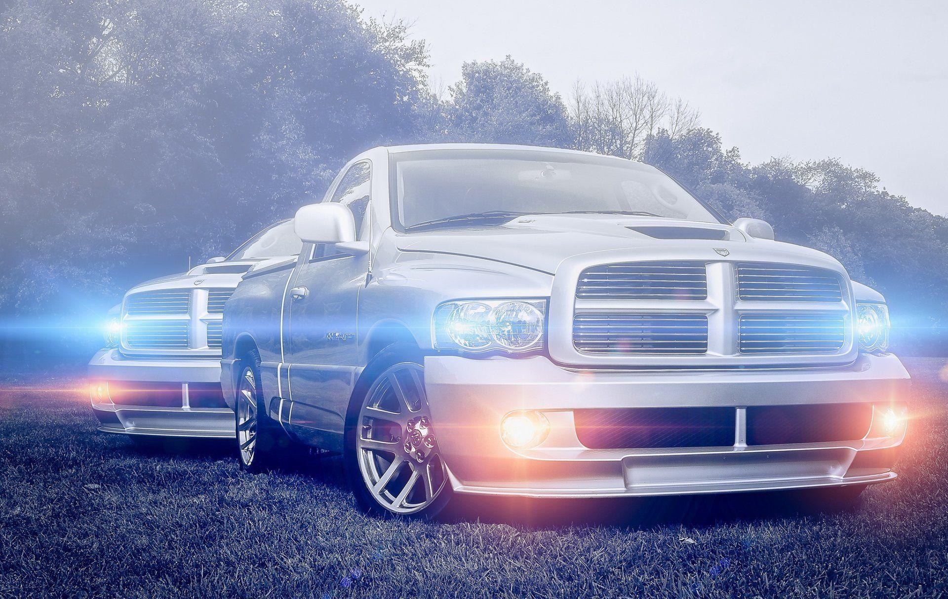 Dodge Ram, シルバー, ピックアップ, 反射, HD