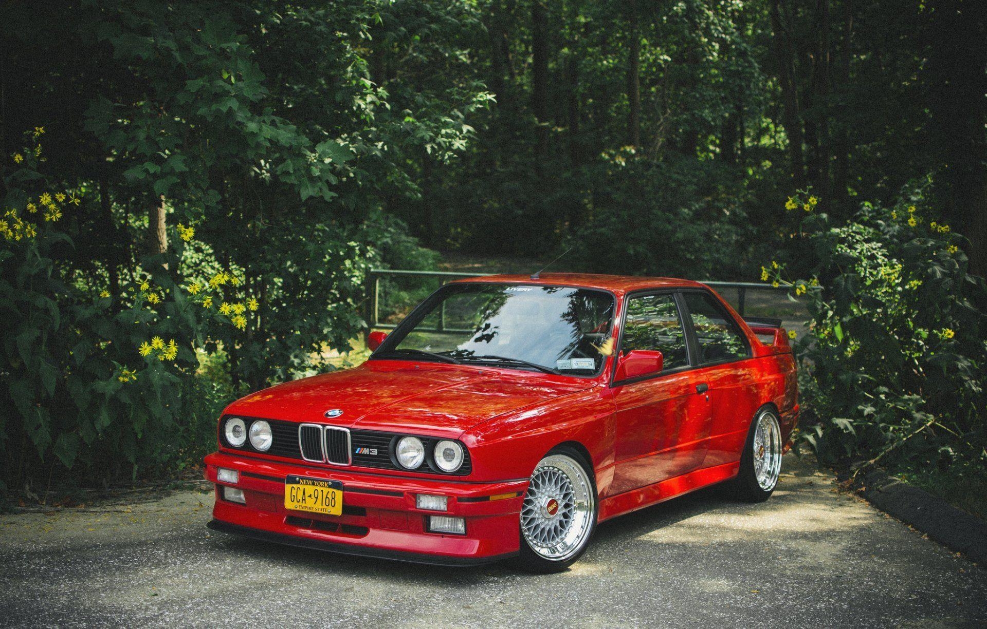 BMW E30 M3, 赤, チューニング, HD 壁紙