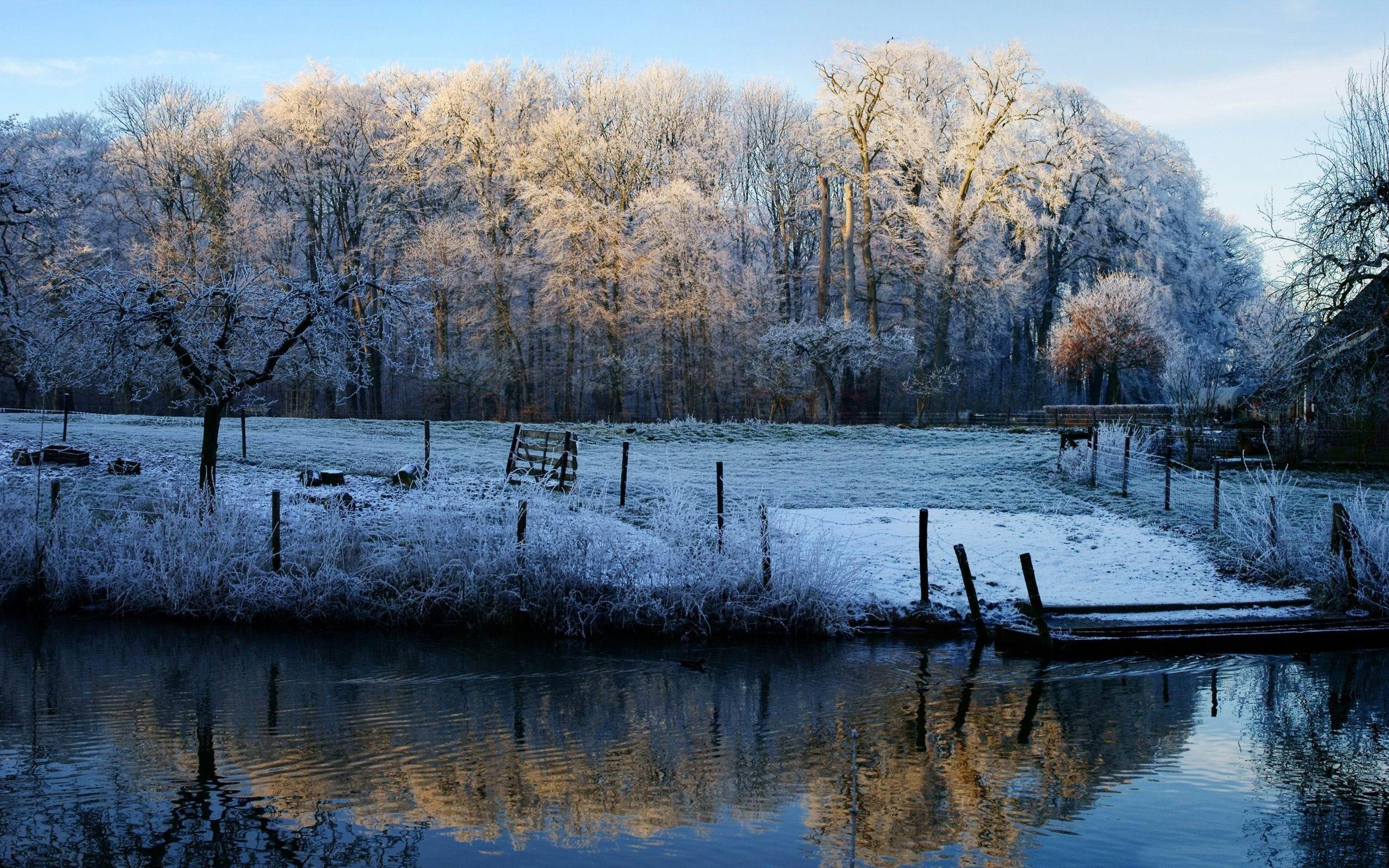 ウィスコンシン、冬の風景、雪景色、テーマ画像