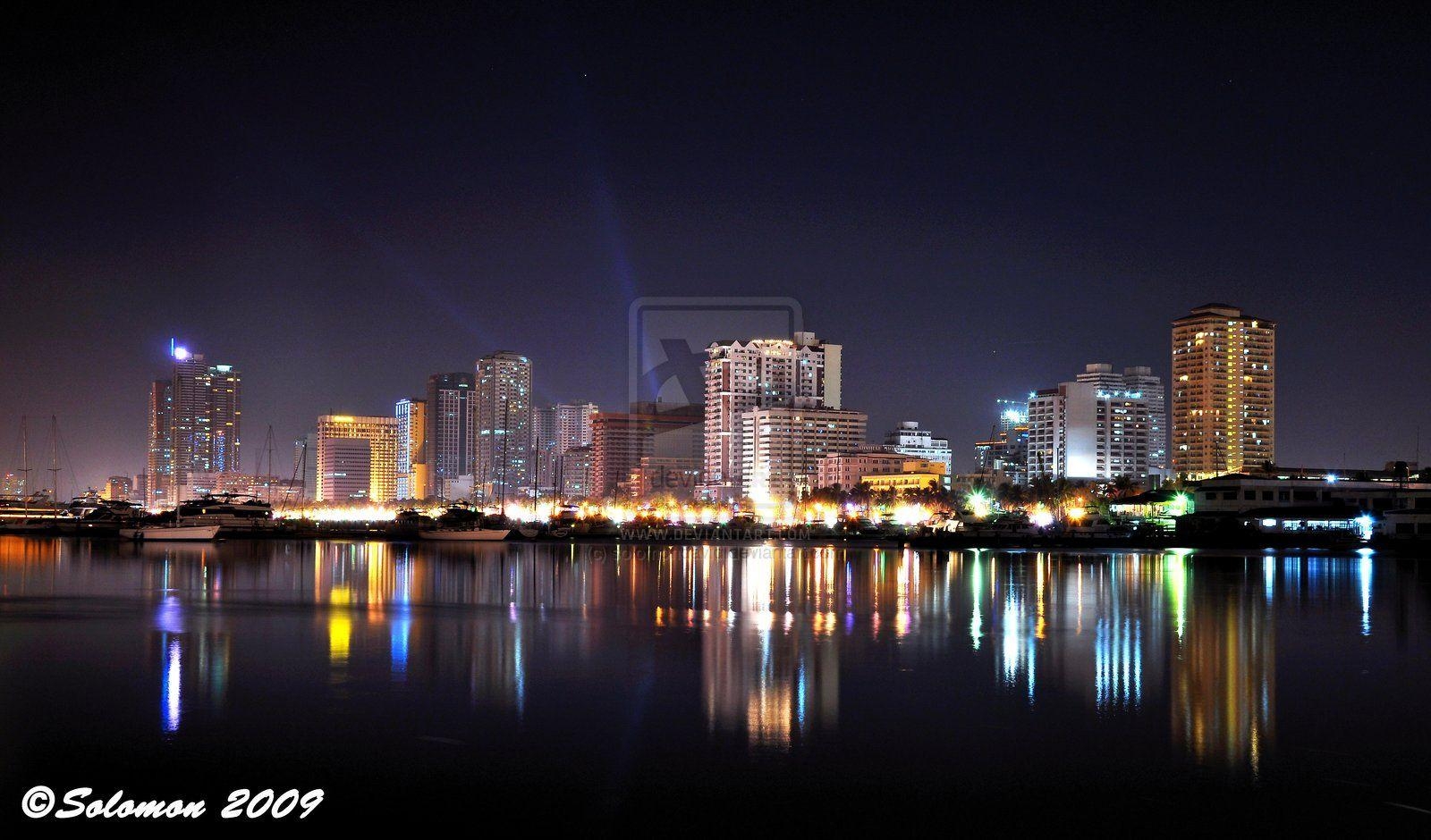 マニラ, 高解像度壁紙, フィリピン都市, 夜景