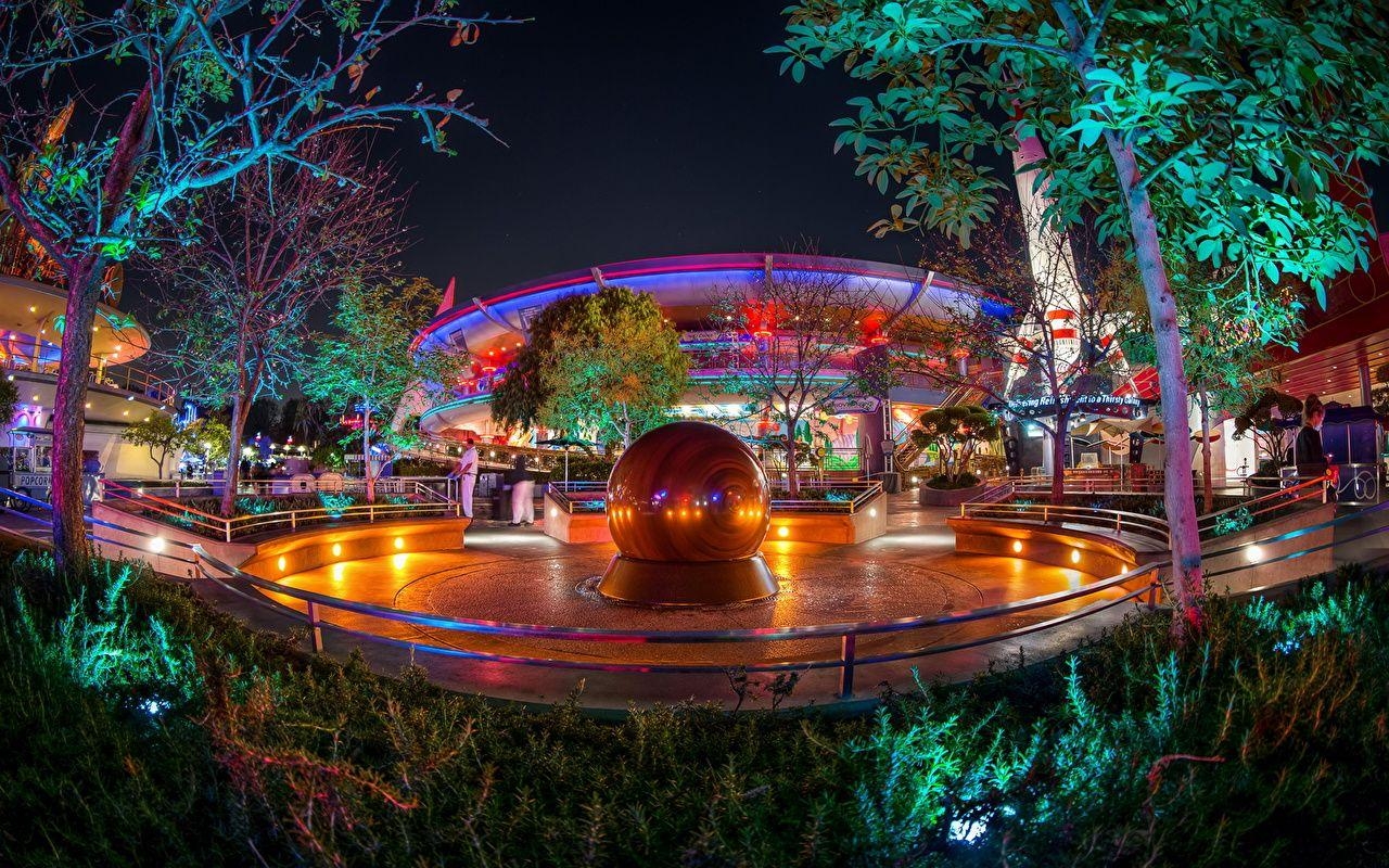 カリフォルニア, ディズニーランド, HDRI夜景, 壁紙