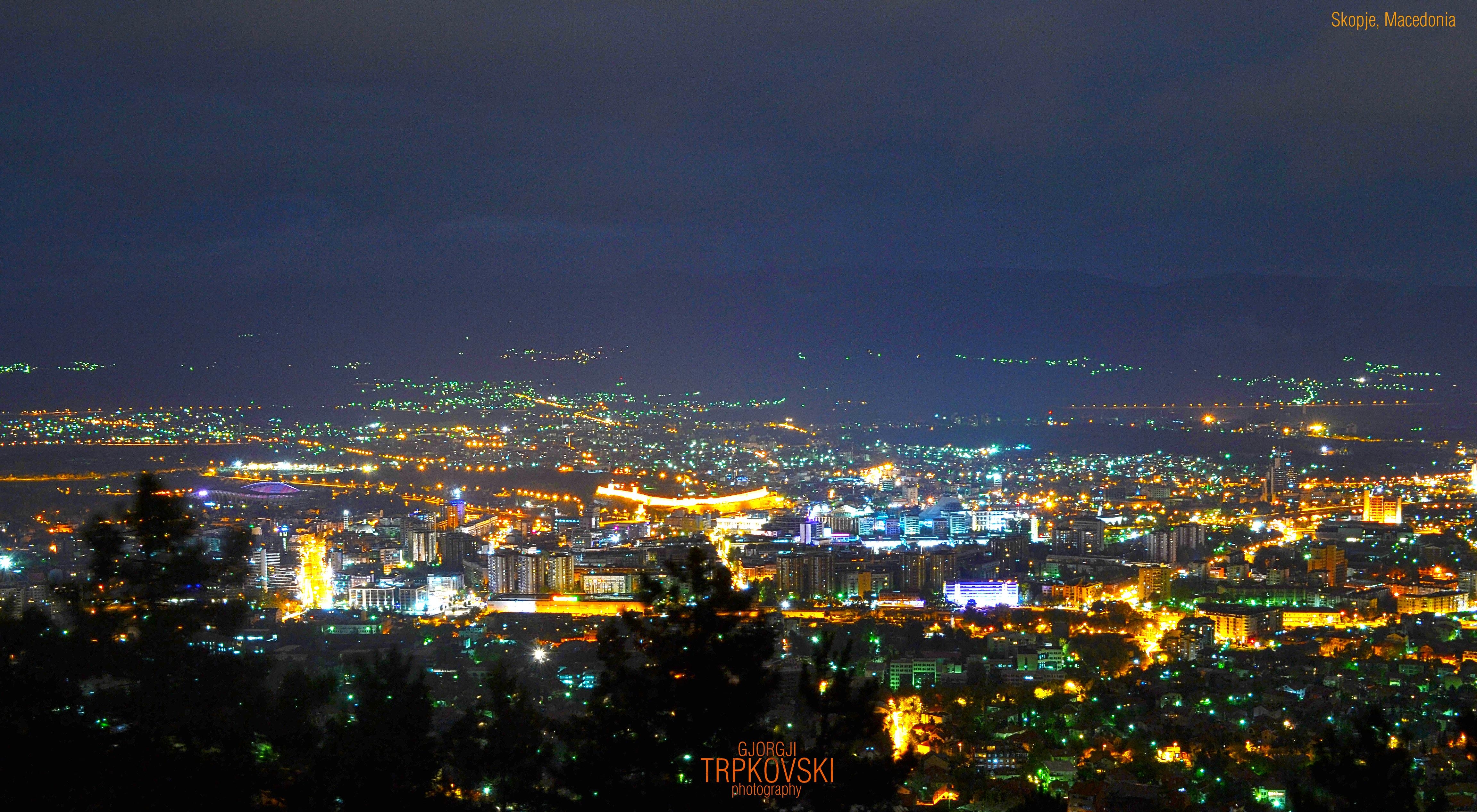 スコピエ壁紙, 旅行先, 夜景, HD背景