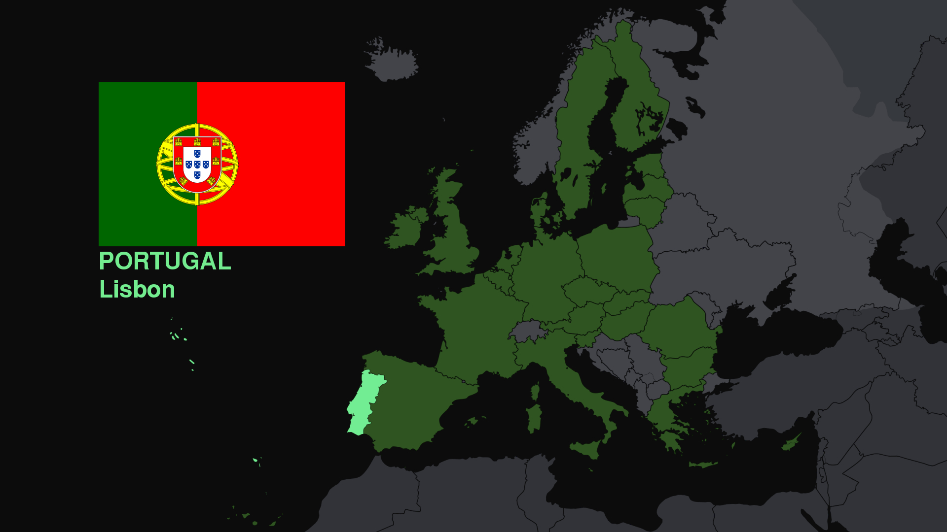 ポルトガルサッカーチーム, 国旗, 地図, HD壁紙