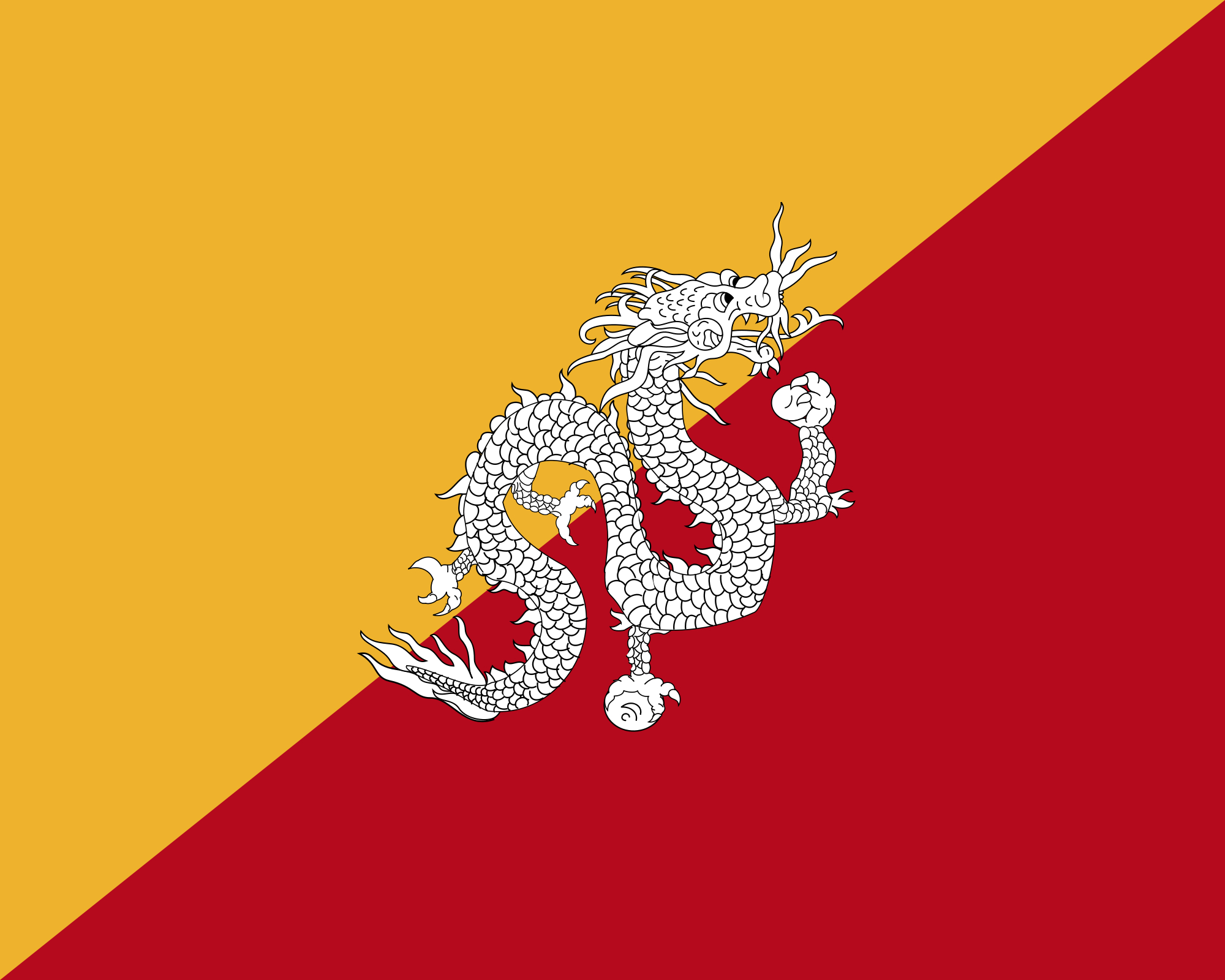 ブータン旗, PNG画像, 鮮鋭, 美麗