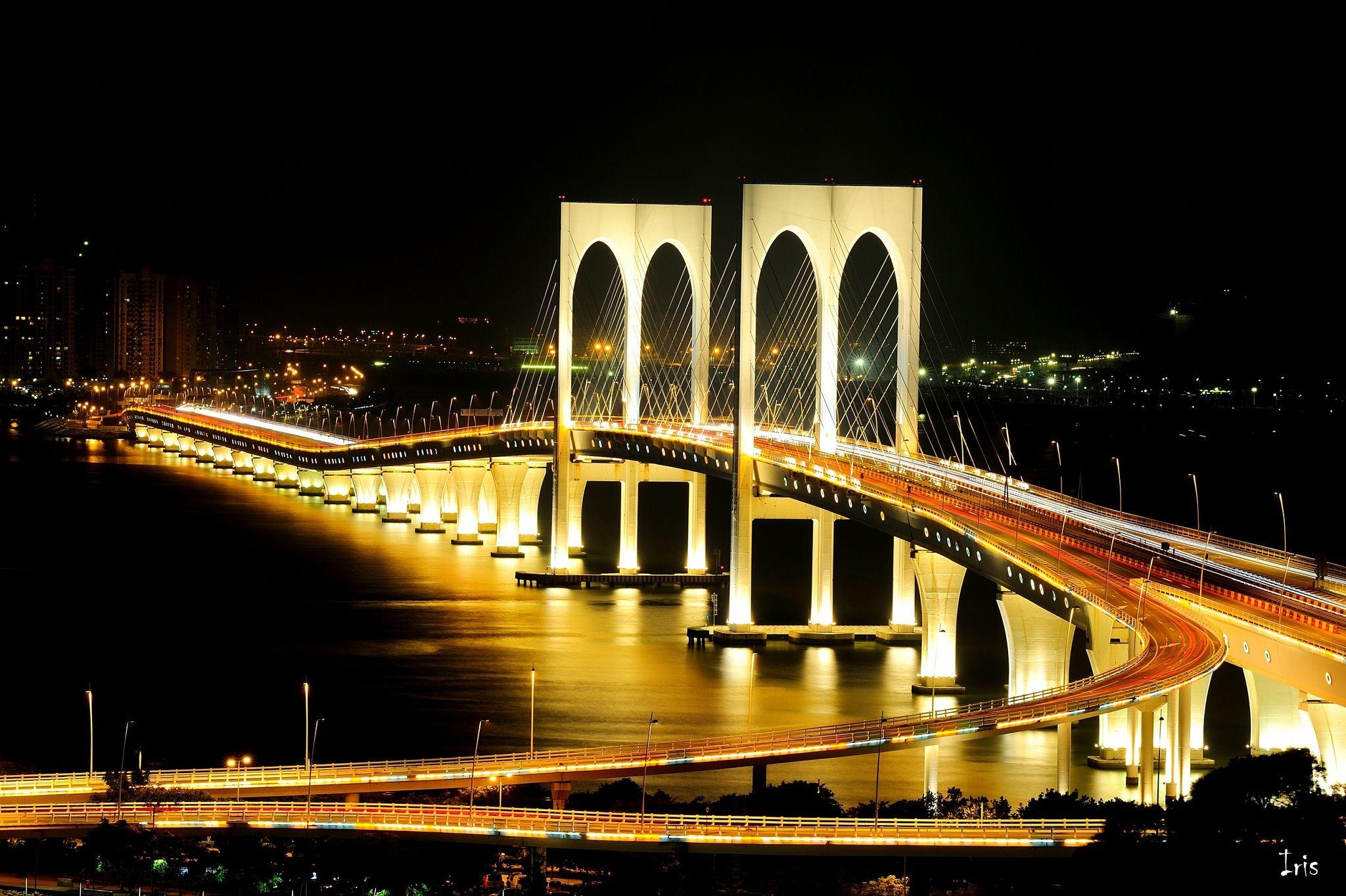 香港珠海, マカオ橋, HD壁紙, 背景画像