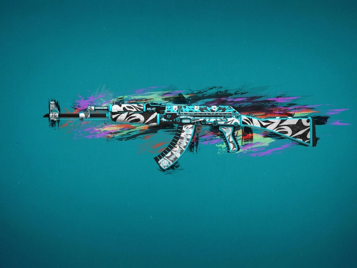 AK47, カラフルアート, HD壁紙, 4K画像