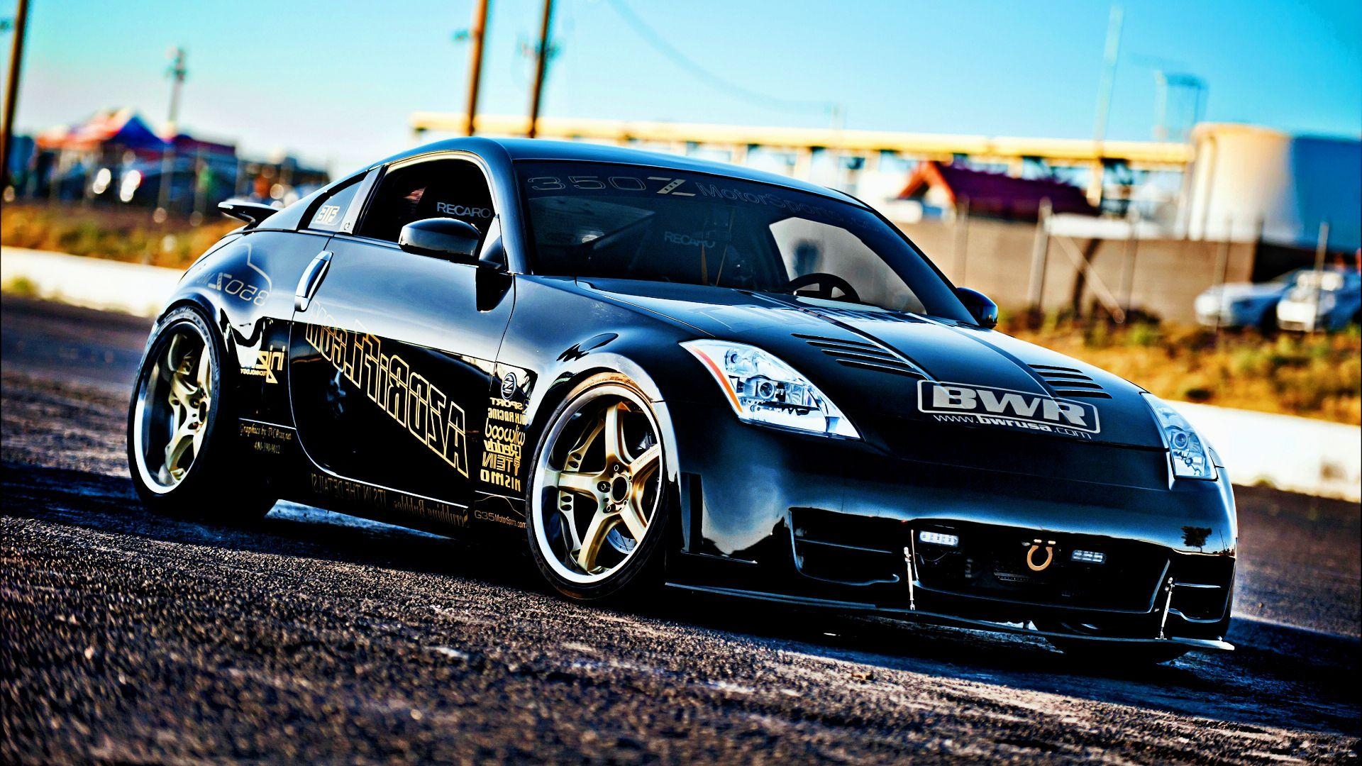 日産Z, ブラック, 350Z, 自動車背景