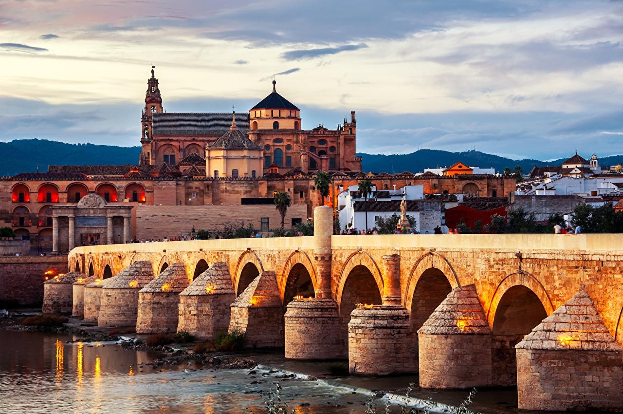 スペイン, コルドバ, ローマ橋, 壁紙