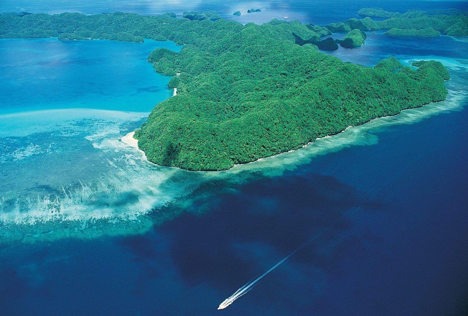 パラオ雲景, ロック, 緑の風景, 海の眺め