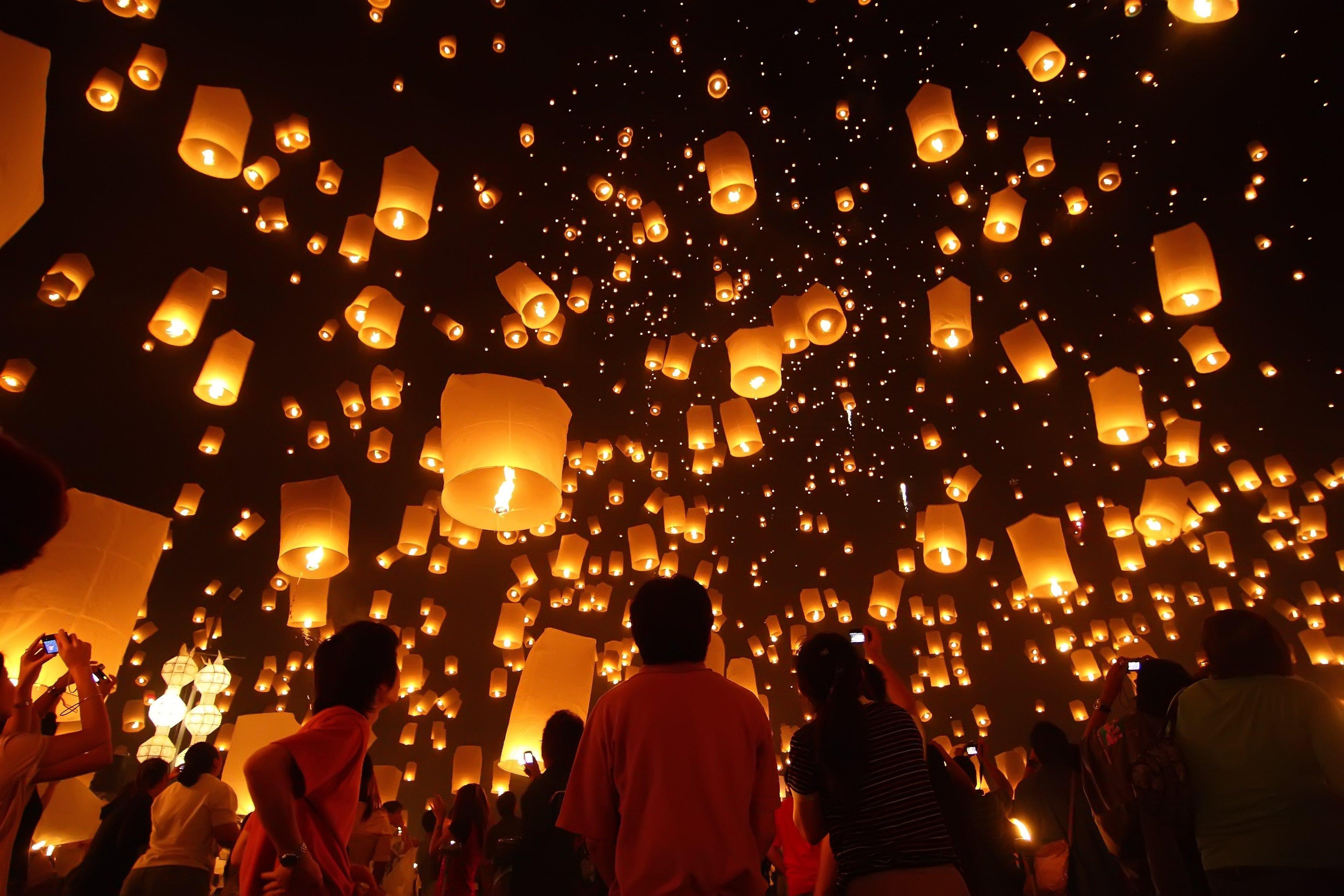 タイ観光地, ロイクラトン, フェスティバル, 祝う