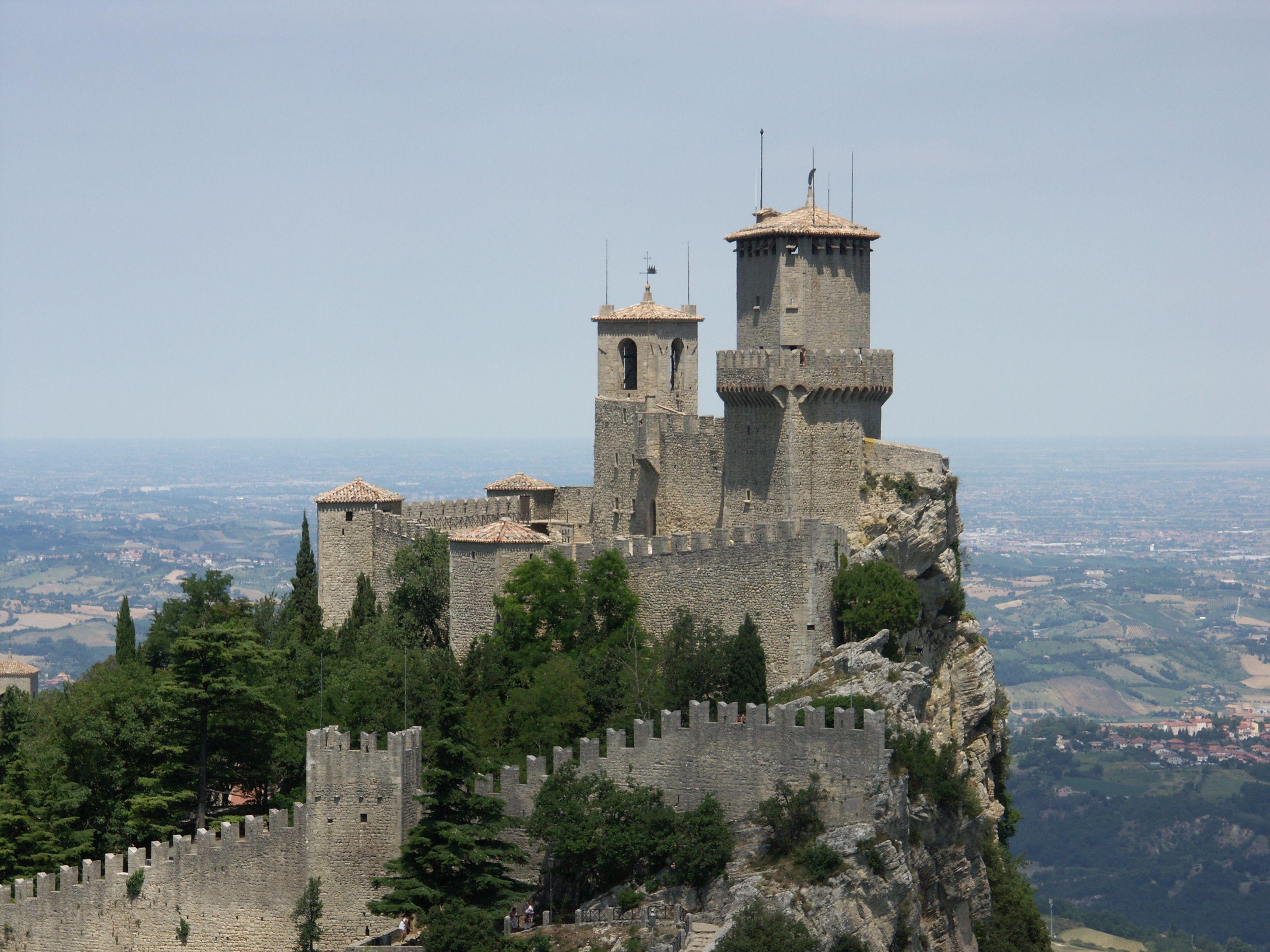 サンマリノ要塞, 山頂, イタリア, 壮大な景観, 壁紙