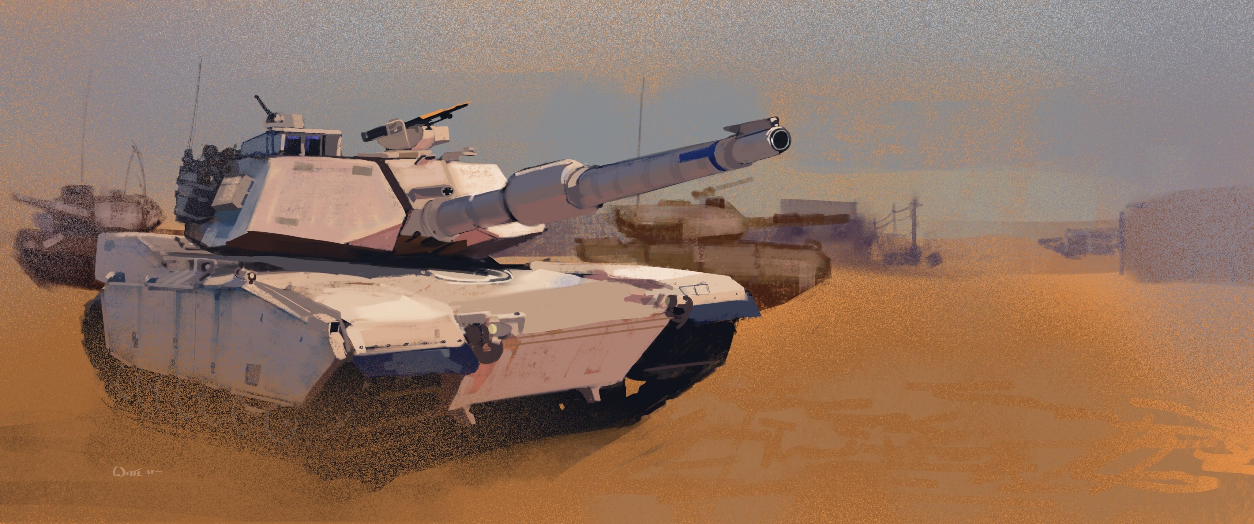 M1エイブラムス戦車, 米軍, アートペイント, 4096x1714