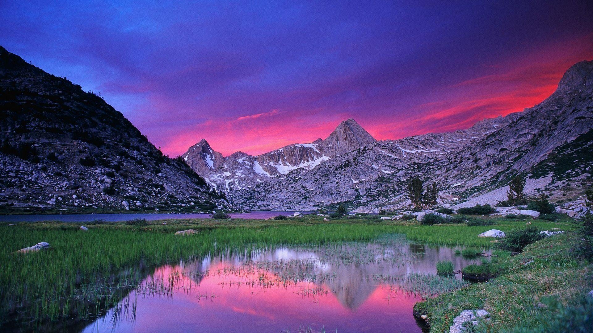 エボリューションレイク, カリフォルニア, 山々, 風景