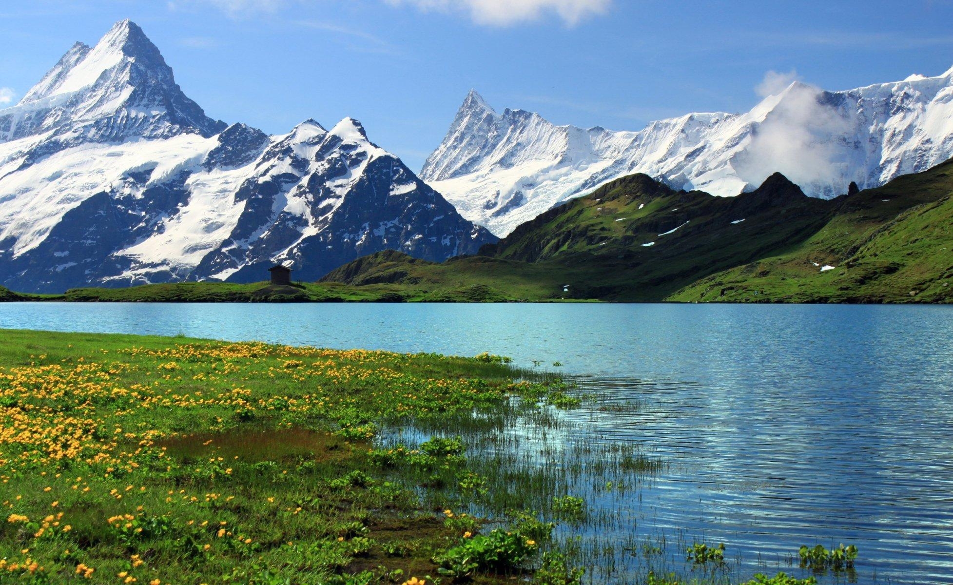 スイスベルン, グリンデルワルト, 山, 雪景色