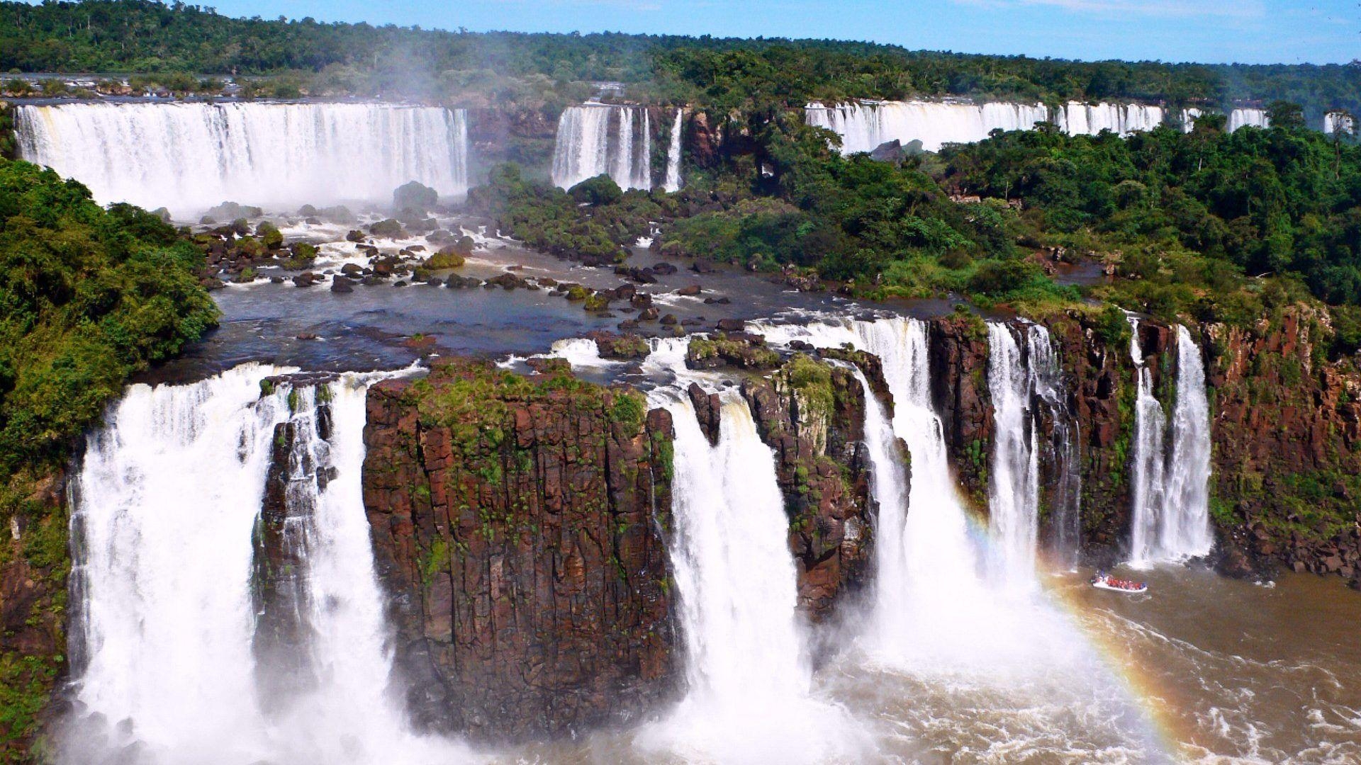 イグアスの滝, 壁紙, ブラジル側, ヤシの木