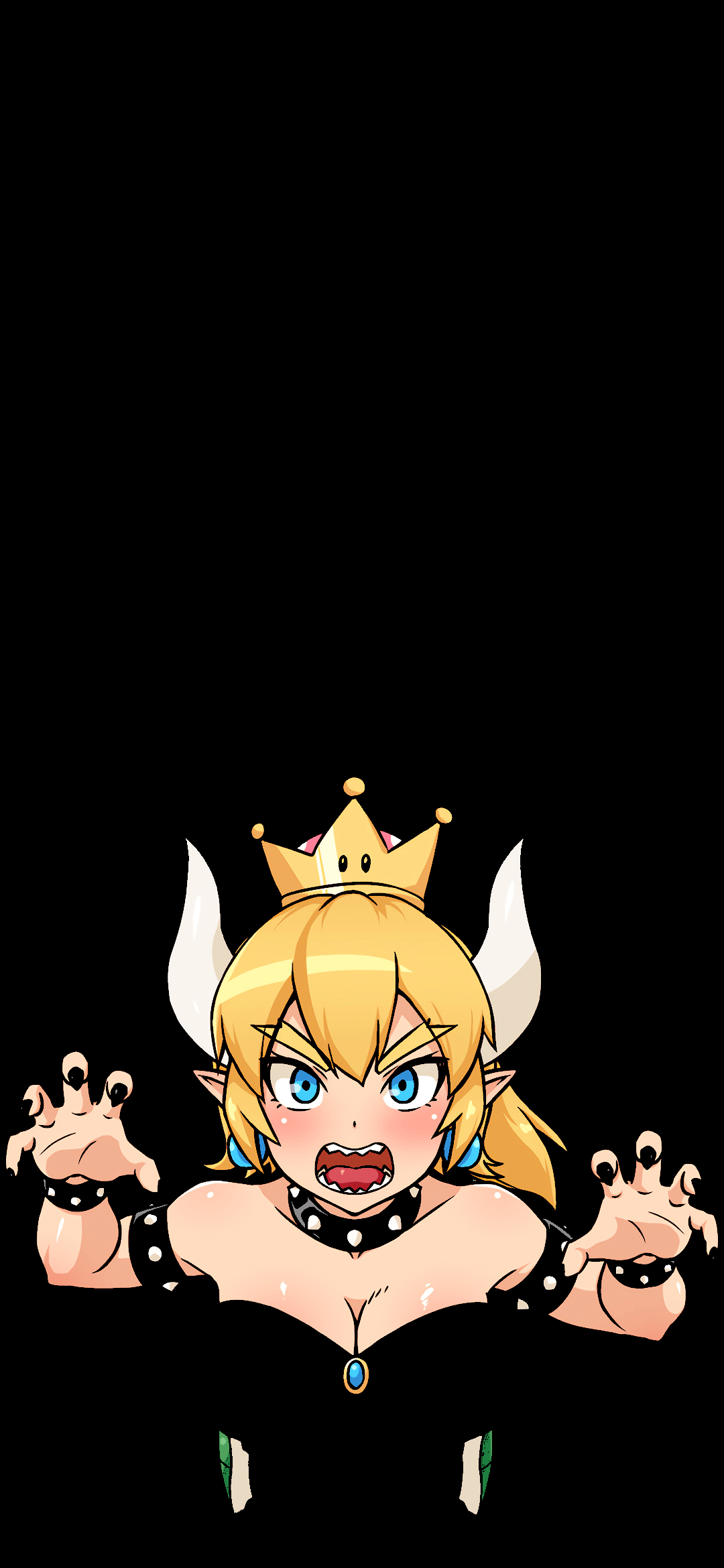 Bowsette 壁紙, 1080x2340, キャラクターデザイン, バックグラウンド