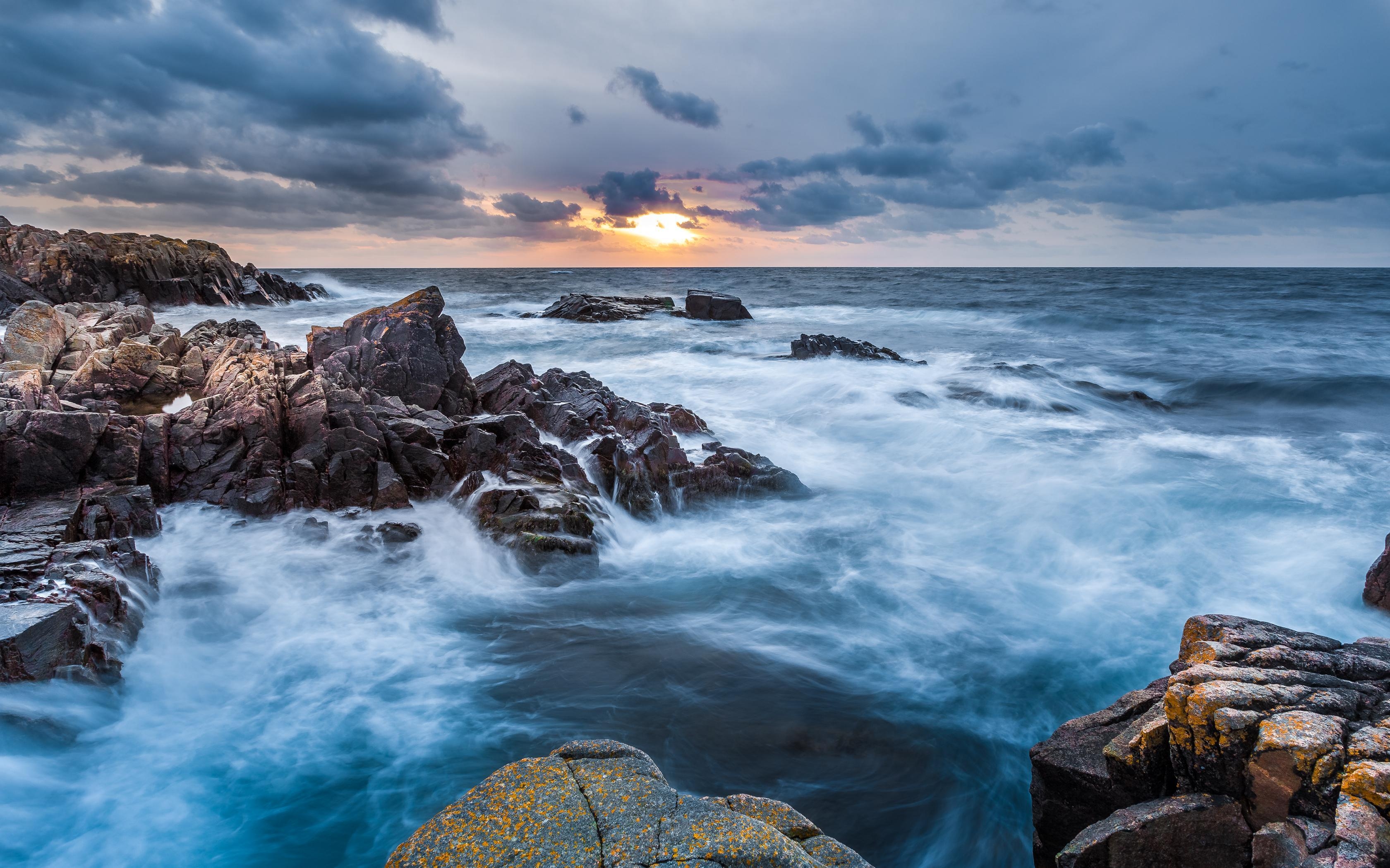 スウェーデン海, 3360x2100, 自然クラック, 地平線