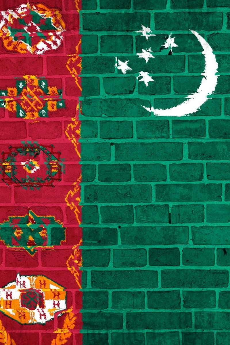 トルクメニスタン国旗, 壁紙, テクスチャ, iPhone