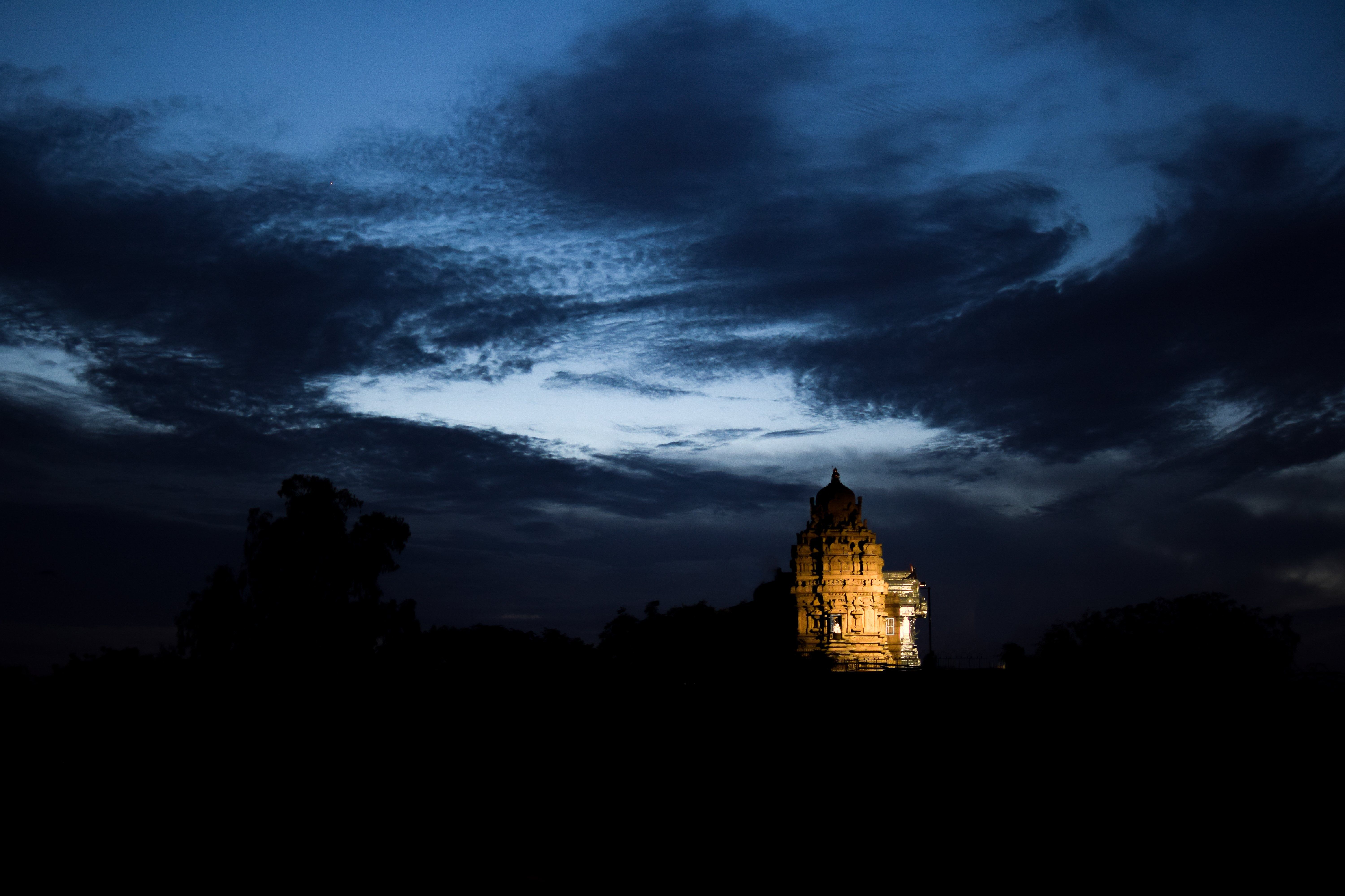 インディア寺院, デリー, 空の壁紙, 背景