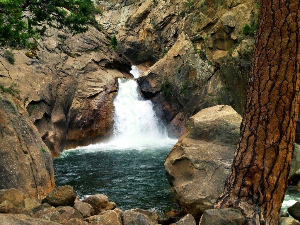 キングスキャニオン国立公園, Roaring River Falls, 自然, 絶景, カリフォルニア