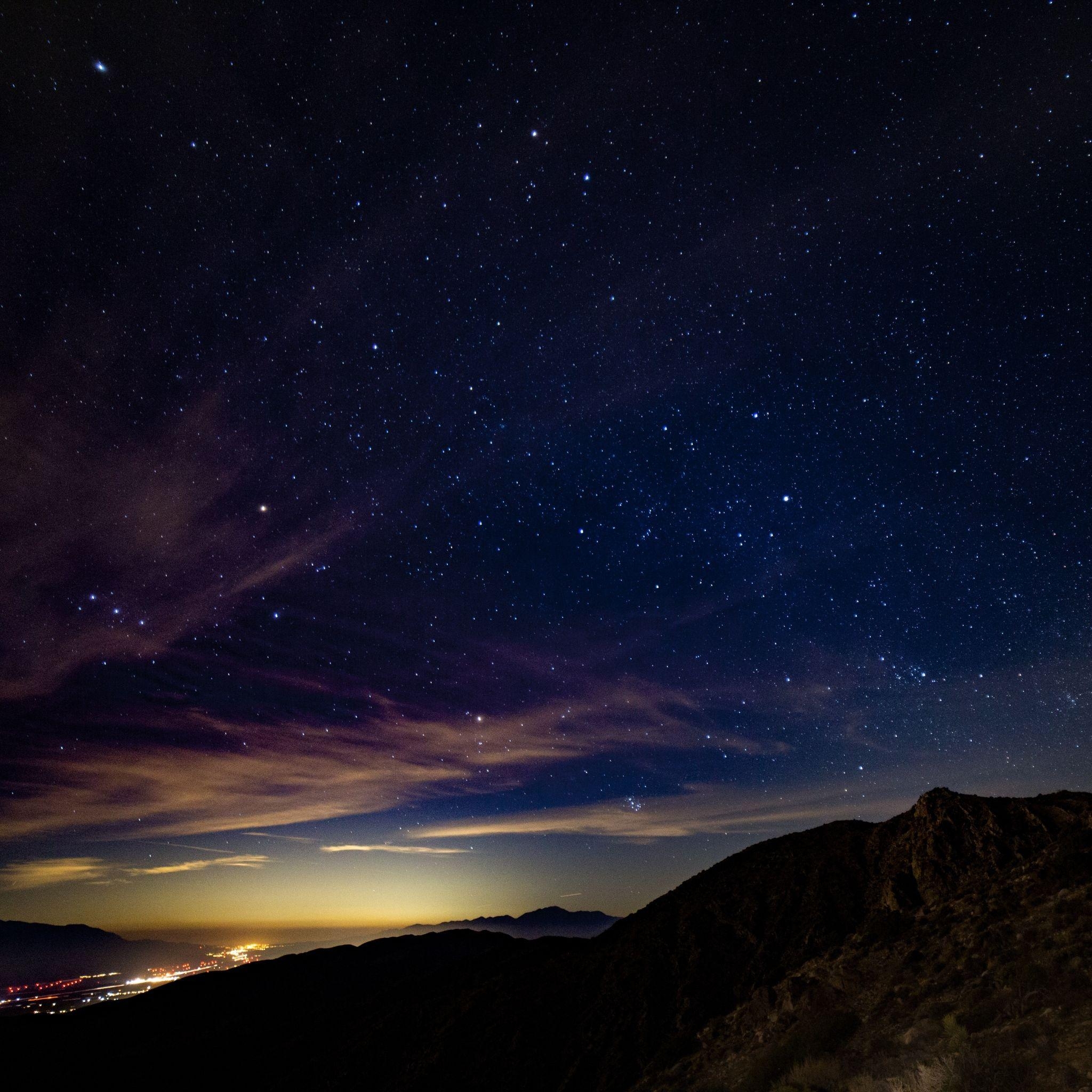 星空, 山々, モバイル壁紙, 夜の美しさ