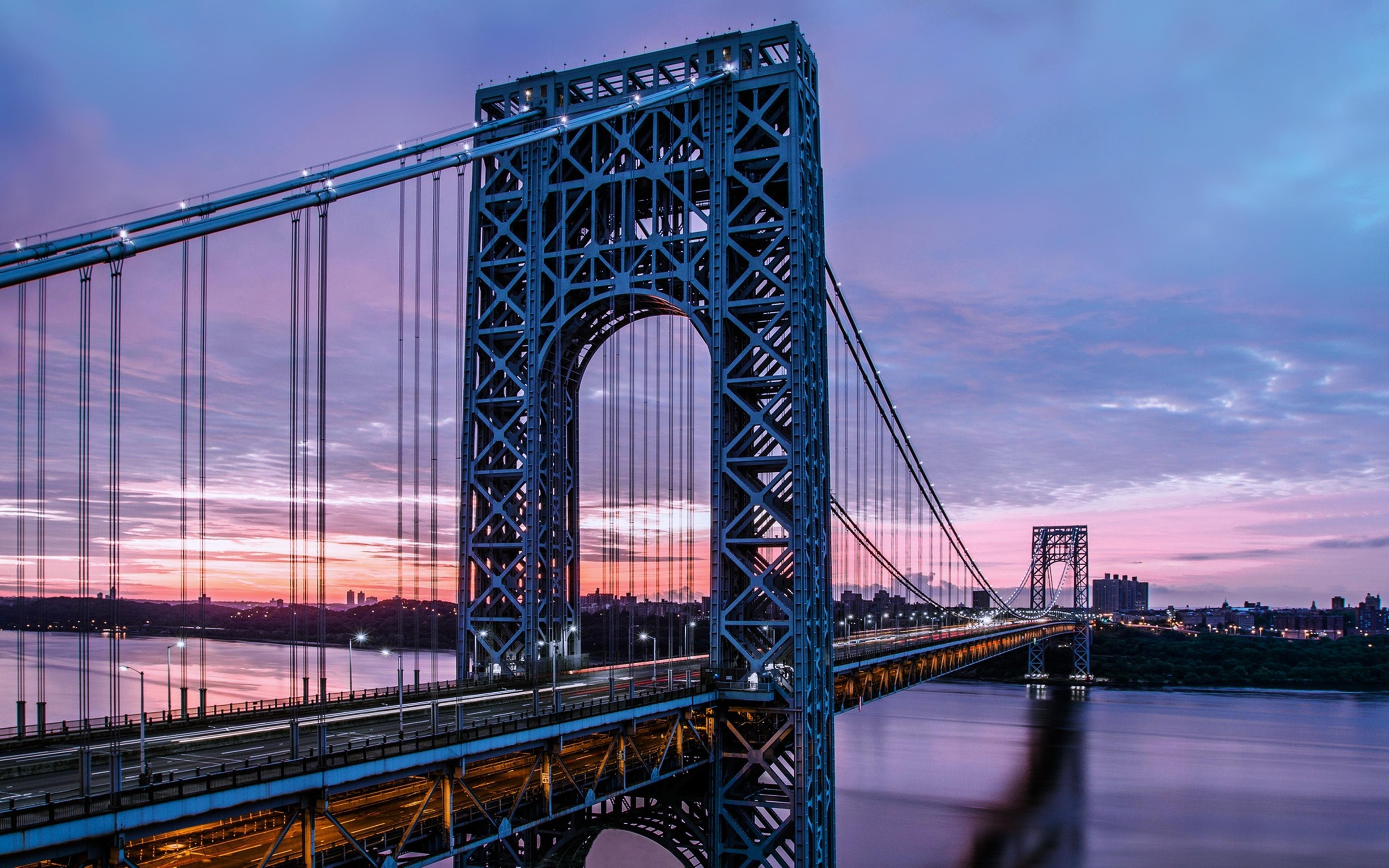 ジョージ・ワシントン橋, 4KウルトラHD, 背景画像, ニューヨーク