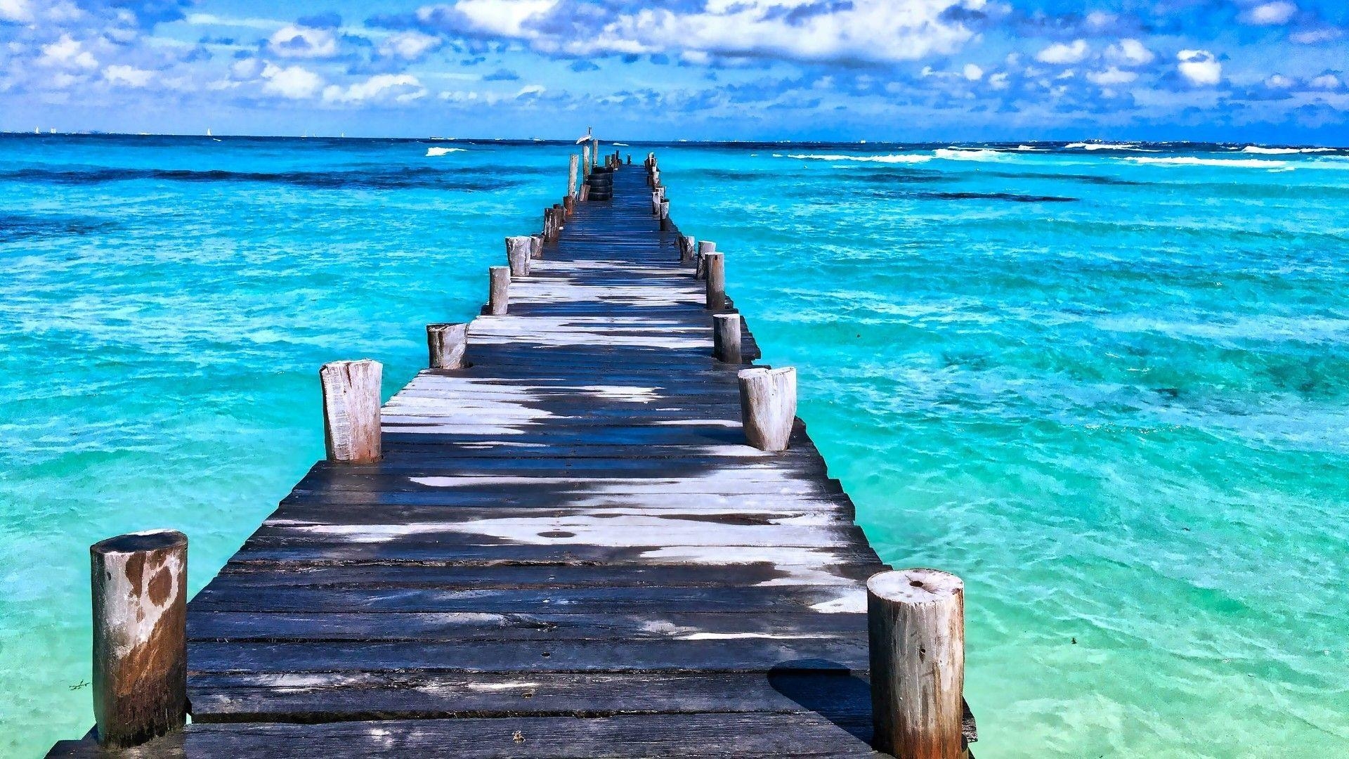 メキシコのビーチ, 壁紙, 海の風景, 素晴らしい波