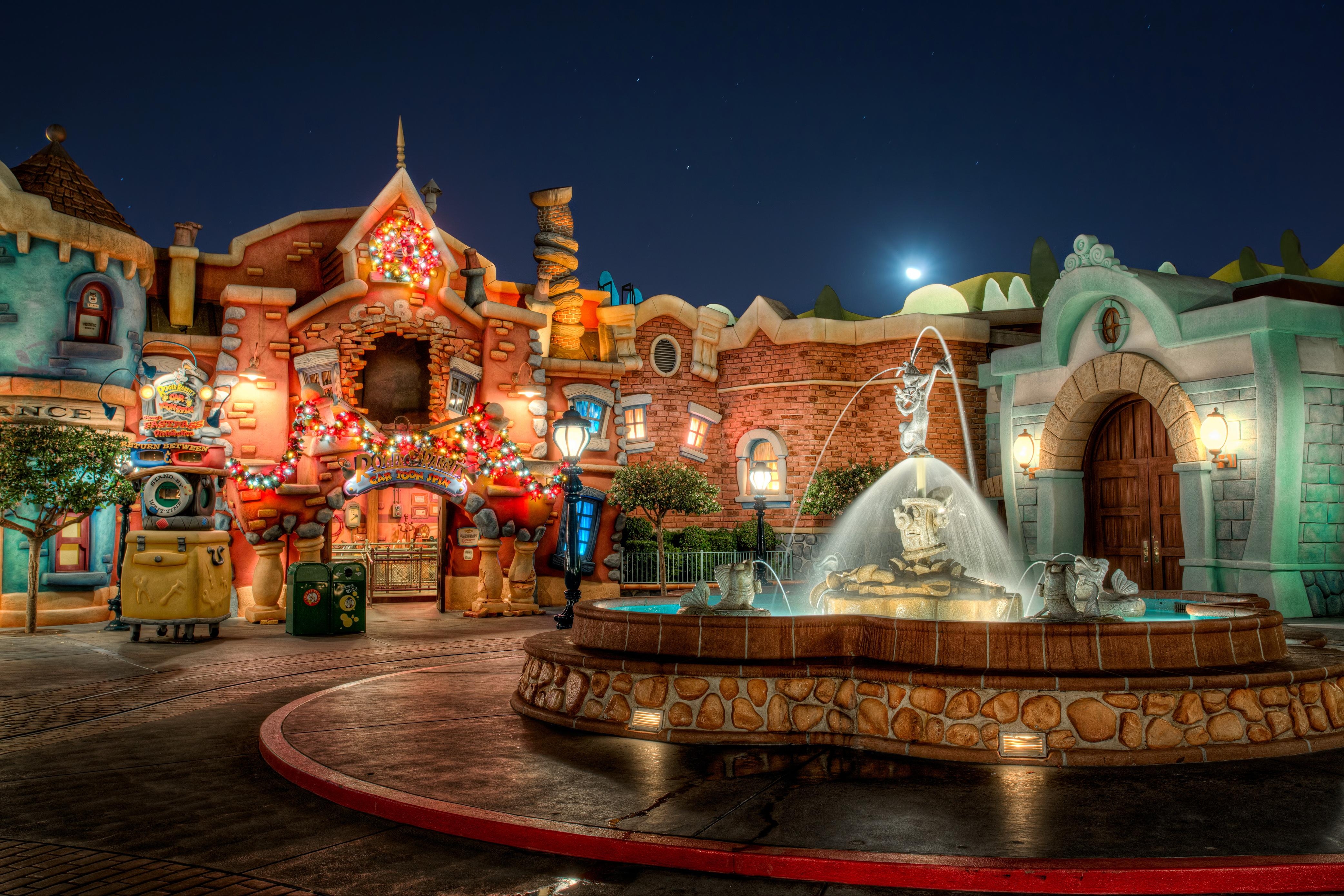 カリフォルニア, ディズニーランド, 噴水, HDR