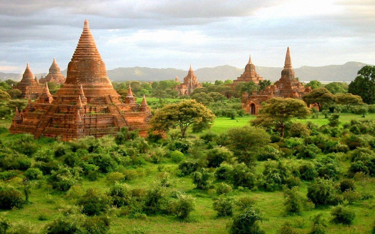 バガン ミャンマー, 壁紙 旅行, アジア 霧景色, 写真