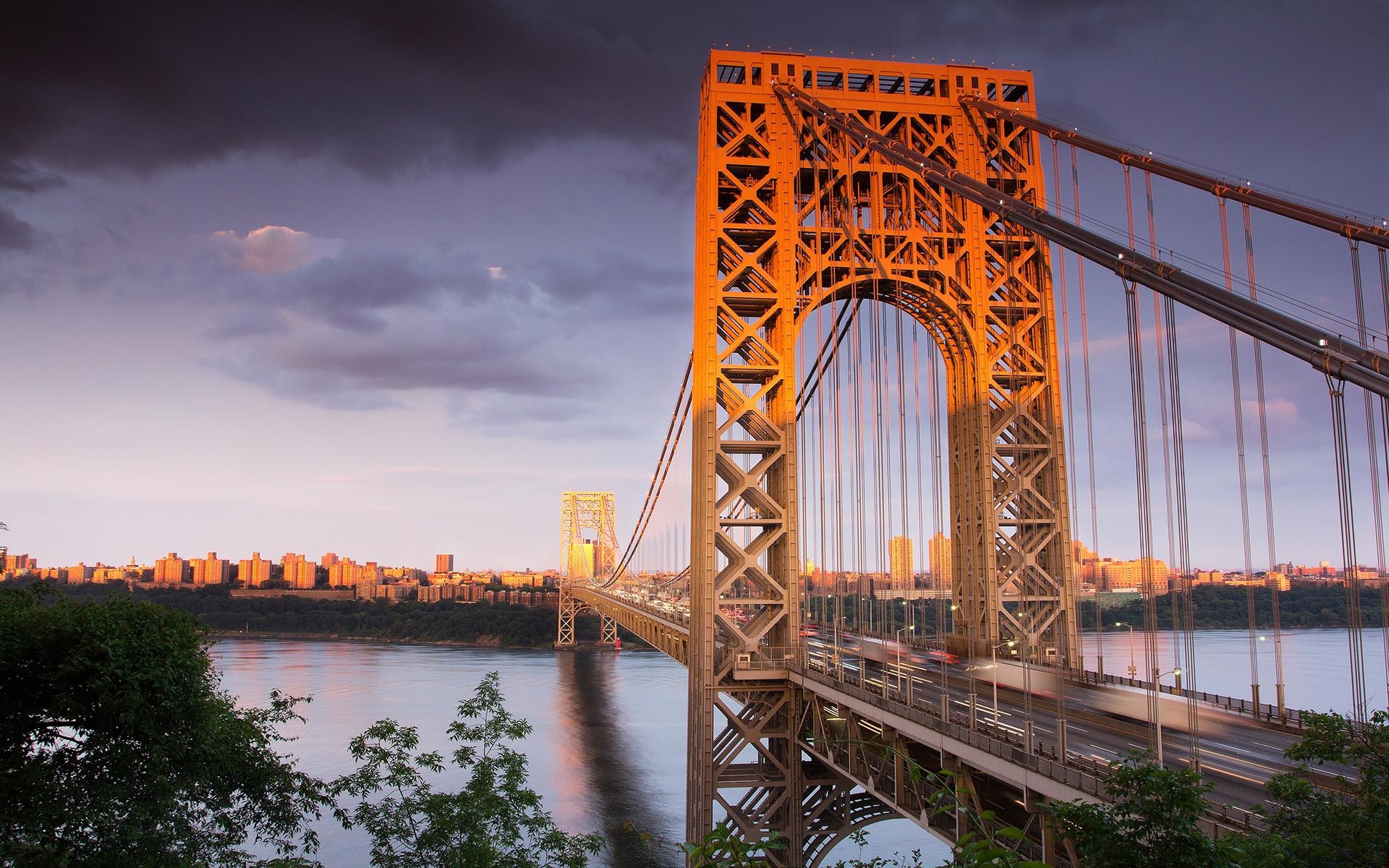 ジョージ・ワシントン橋, 壁紙HD, ウィンドウズ, 風景