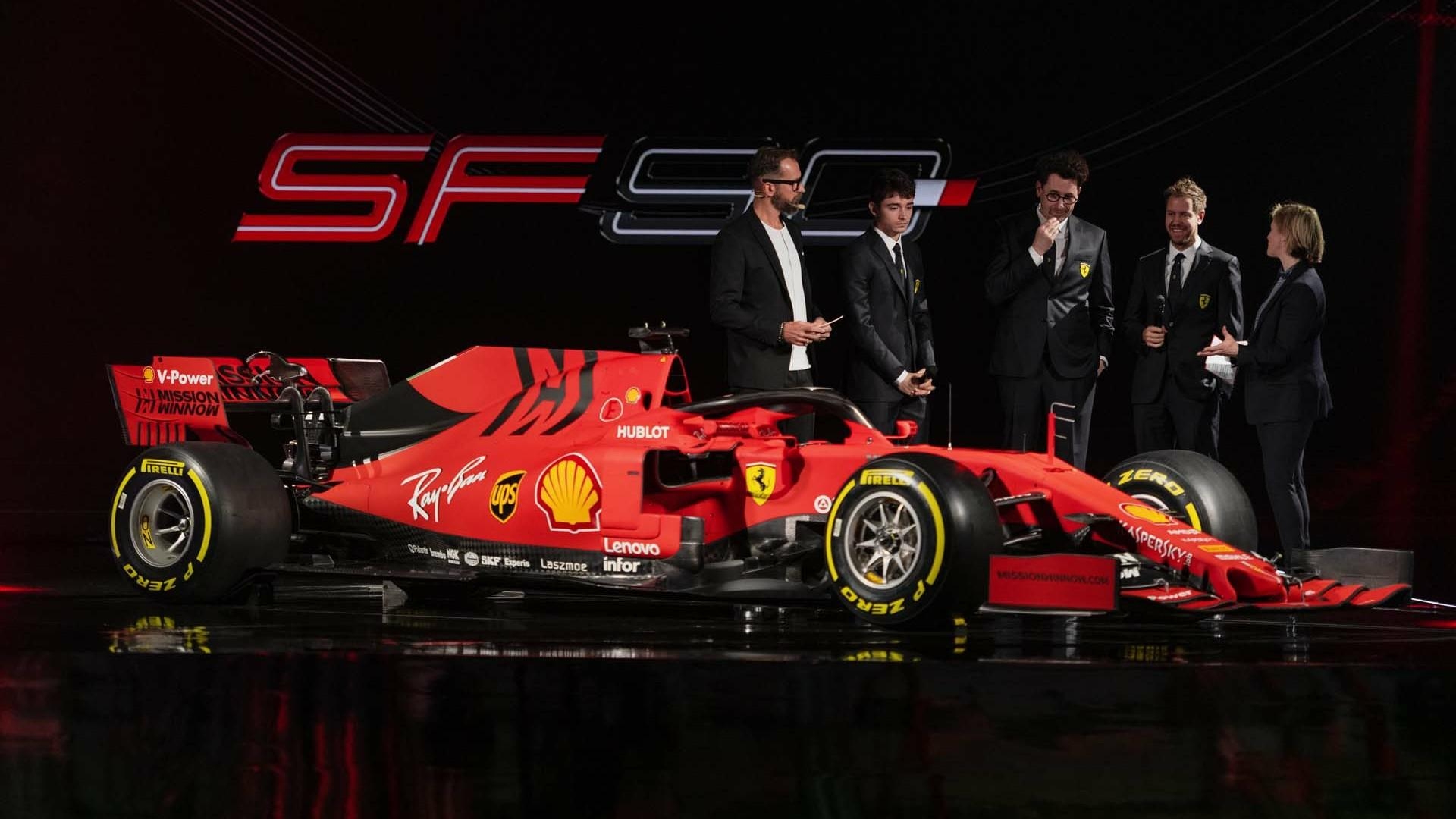 フェラーリSF90, 最新F1カー, メルセデスAMGに挑む, 発表ビジュアル