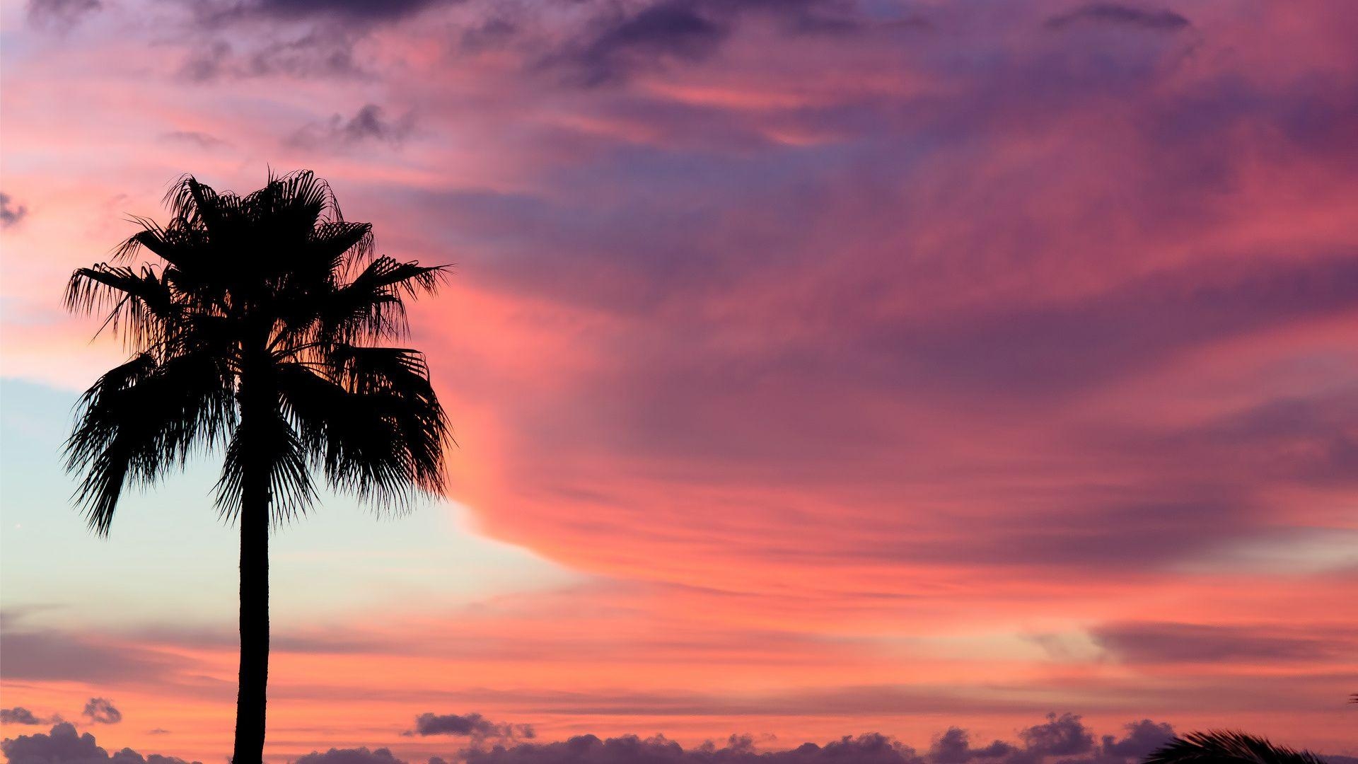 テネリフェ、夕焼け、空、雲